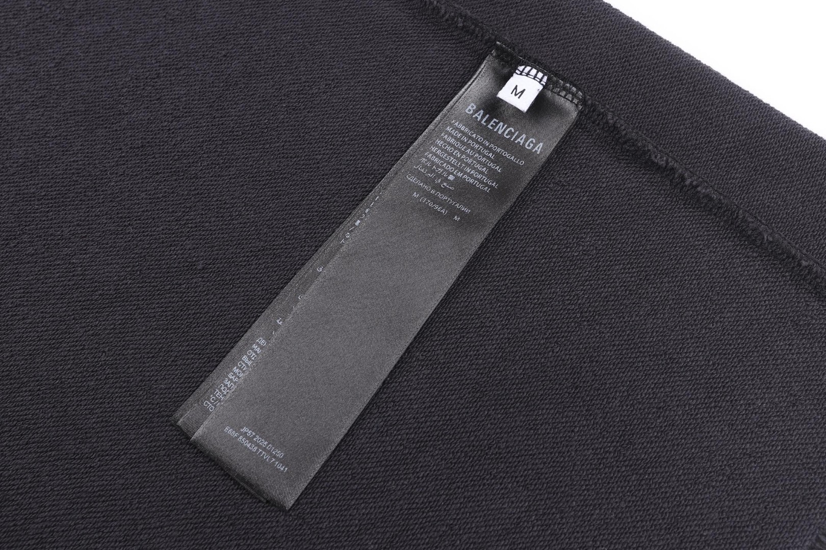 Balenciaga 巴黎世家 胶带logo印花半拉链卫衣 外套 长袖 黑色 B0 850438TTVL71041