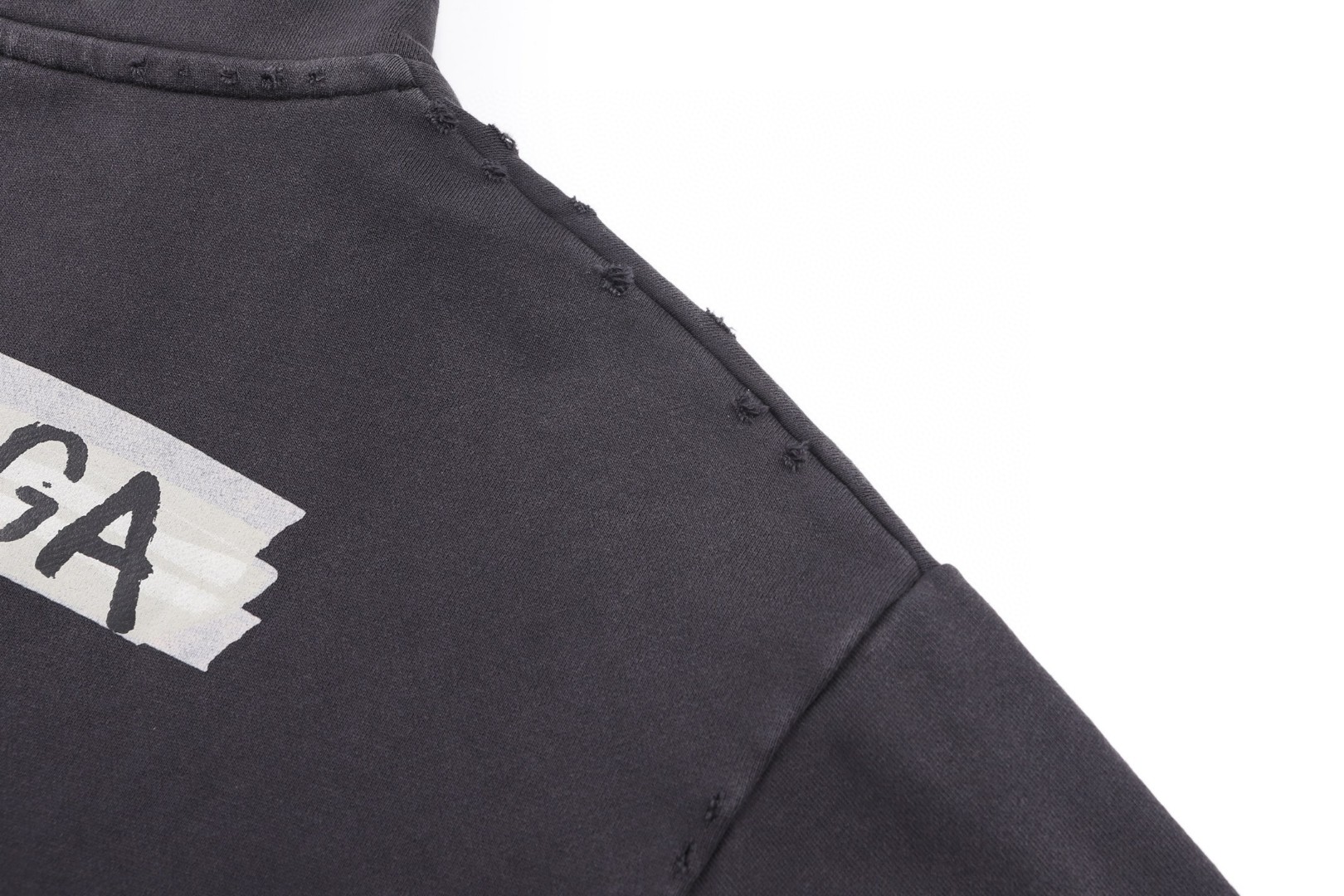 Balenciaga 巴黎世家 胶带logo印花半拉链卫衣 外套 长袖 黑色 B0 850438TTVL71041