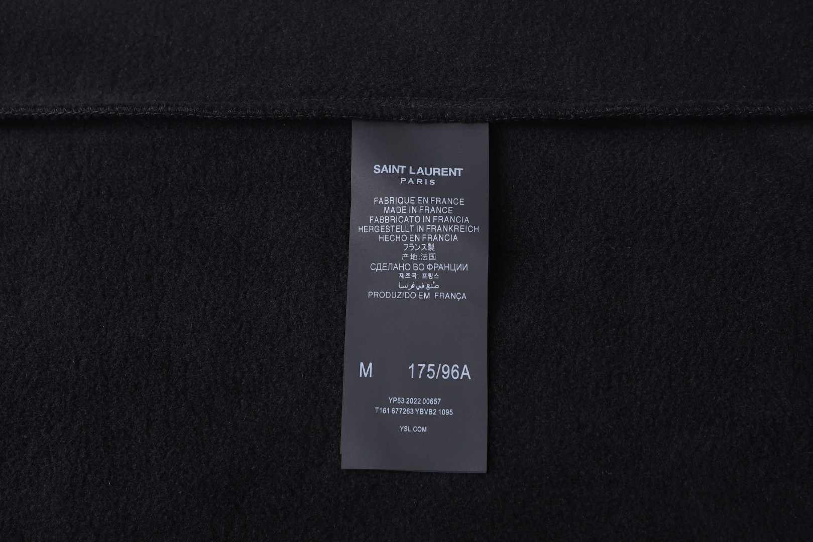 SAINT LAURENT 圣罗兰 logo印花连帽卫衣 外套 长袖 黑色 B0 677263YBVB21095