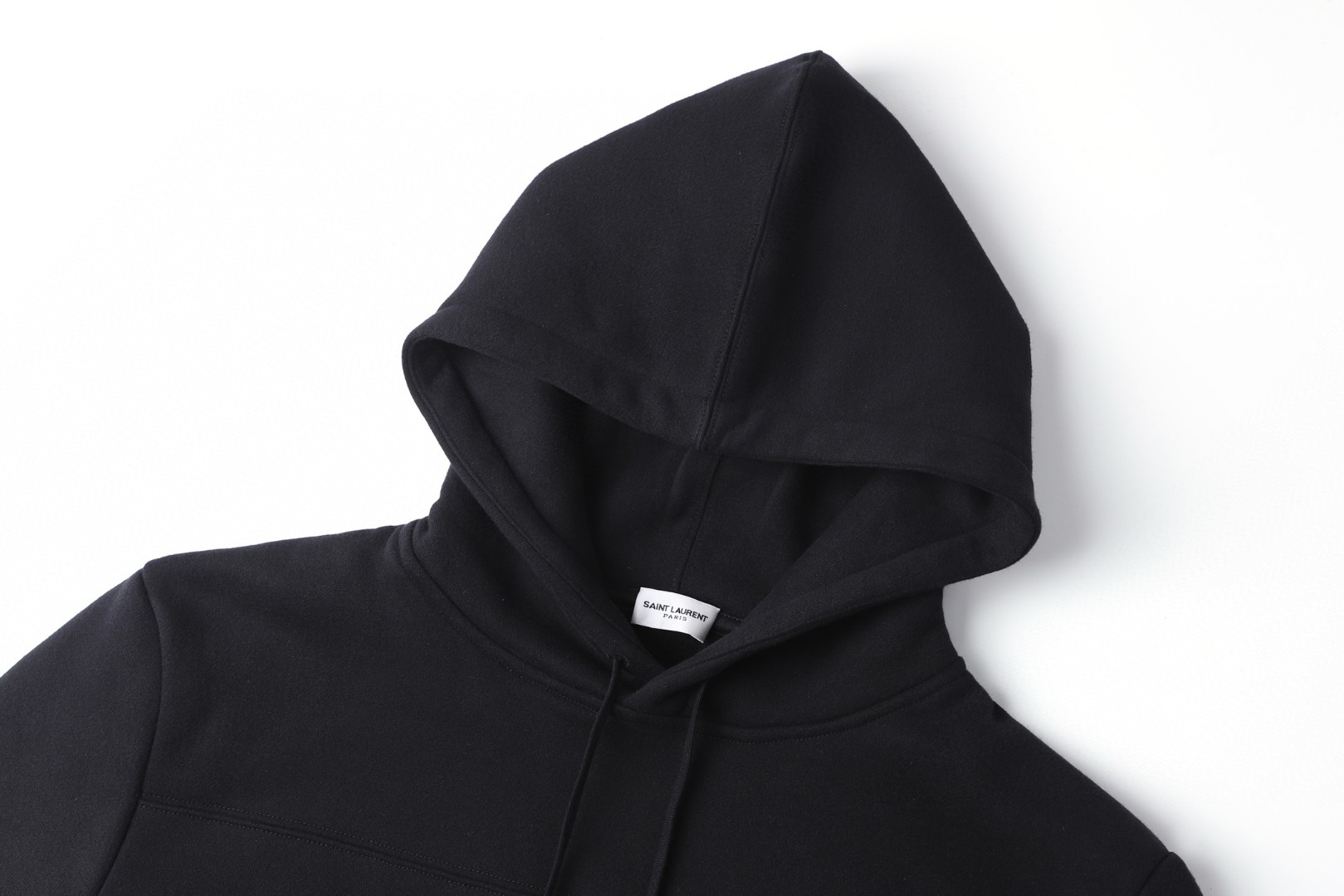 SAINT LAURENT 圣罗兰 logo印花连帽卫衣 外套 长袖 黑色 B0 677263YBVB21095