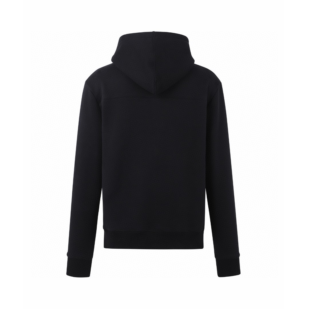 SAINT LAURENT 圣罗兰 logo印花连帽卫衣 外套 长袖 黑色 B0 677263YBVB21095