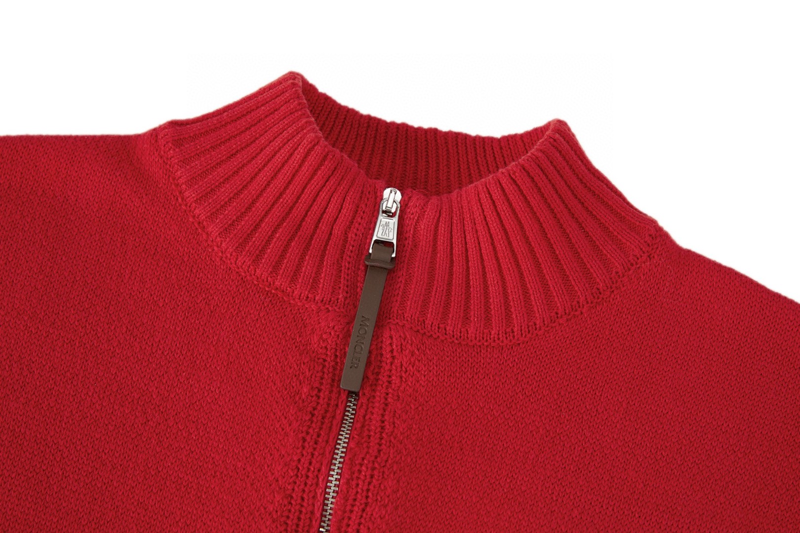 Moncler 蒙口 针织半拉链毛衣 针织衫 外套 红色 B5 L20919F00001M4281425