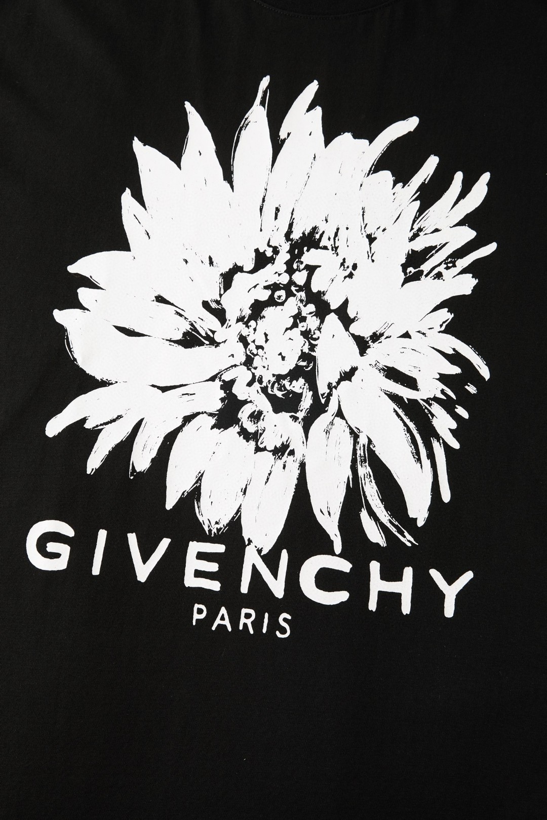 Givenchy 纪梵希 向日葵印花标识圆领短袖 T恤  夏款 男女同款 黑色 A0 BM71NK3YUF-001