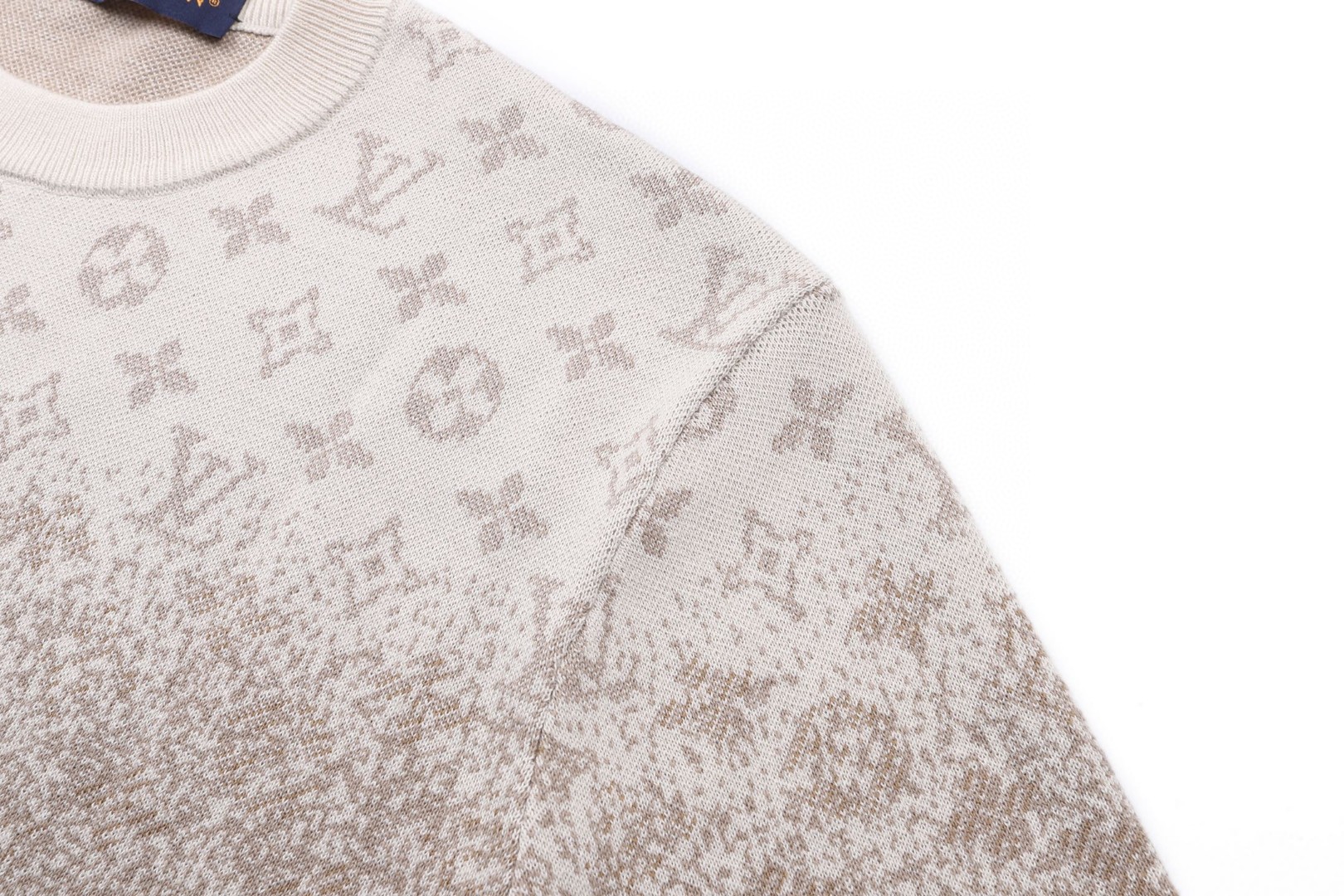LOUIS VUITTON 路易威登 渐变满印老花毛衣 针织衫 外套 驼色 B0 1AJTX7