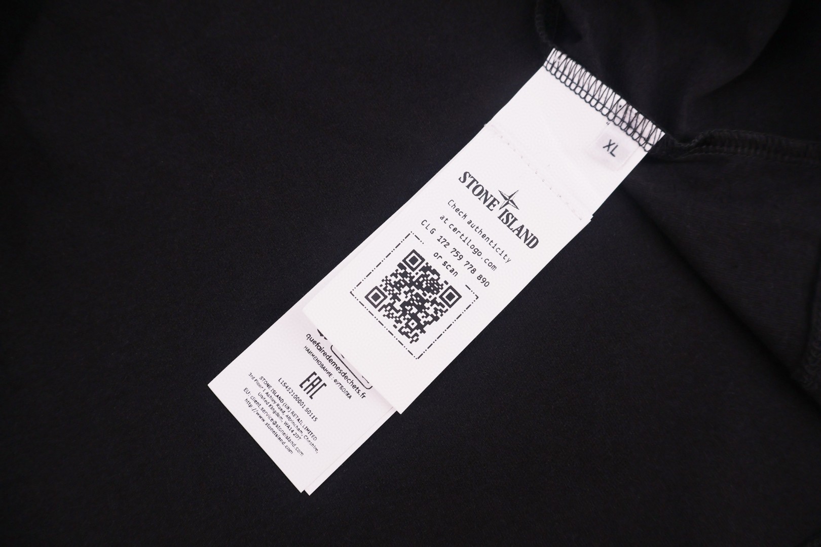 STONE ISLAND 石头岛 徽章印花圆领短袖 T恤 夏款 米杏色 黑色 A0 L1S152100001S0285-V0029