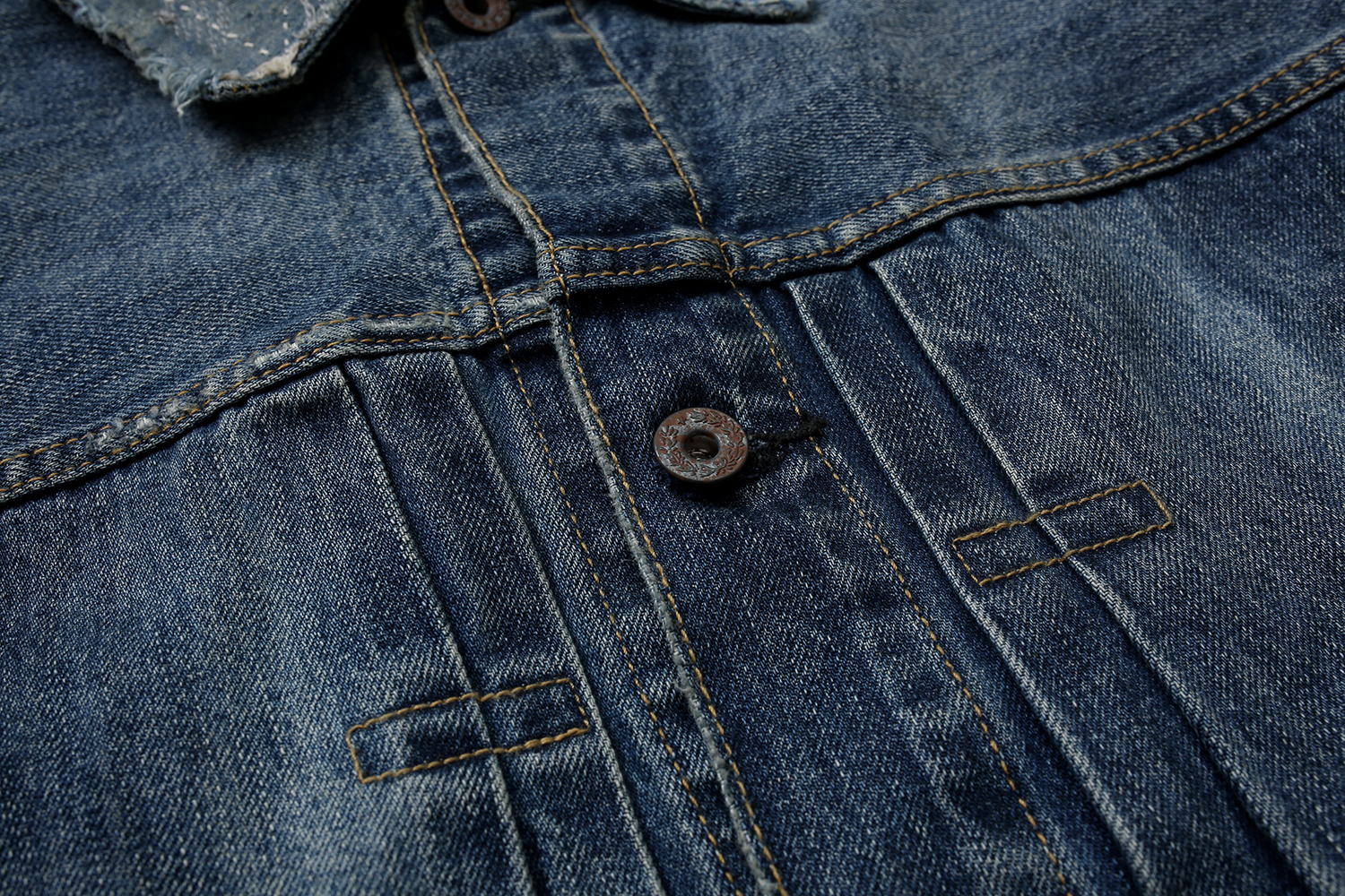 742#MADNESS 做旧破洞牛仔外套 长袖 秋冬季 休闲 蓝色