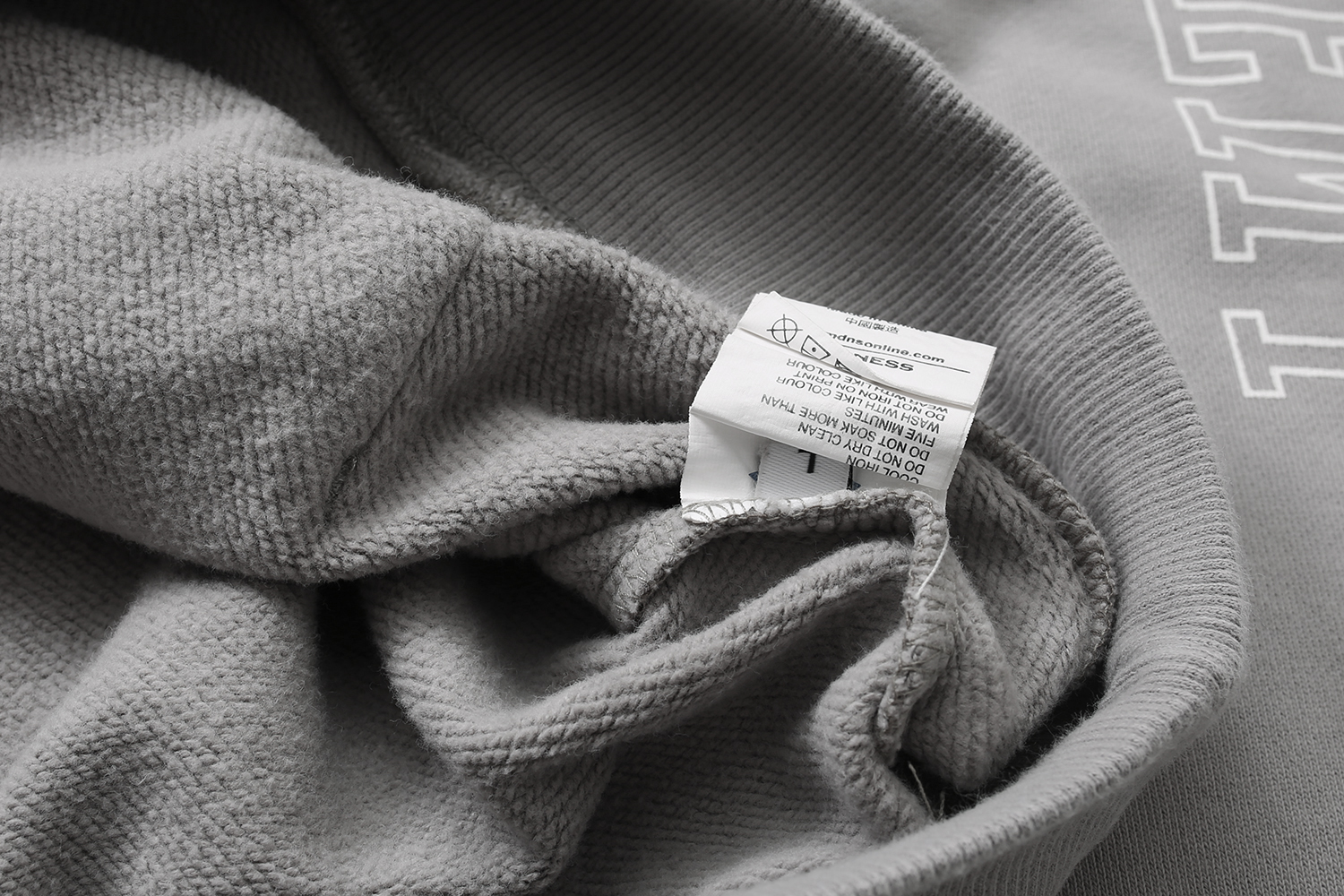 448#MADNESS 字母logo印花圆领卫衣 长袖 秋冬季 休闲 深灰色 浅灰色 