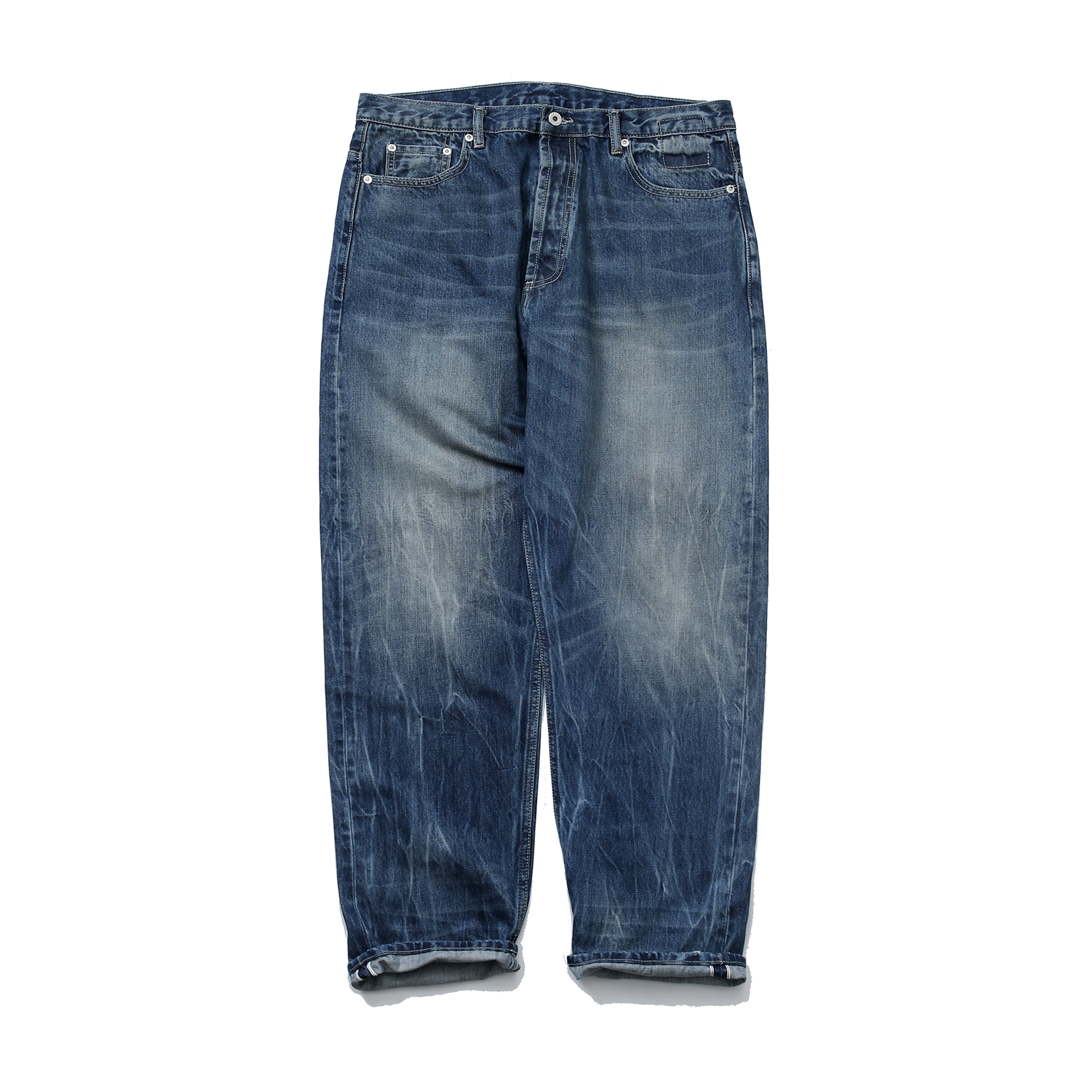 862#MADNESS 做旧宽松牛仔裤 长裤 裤子 蓝色