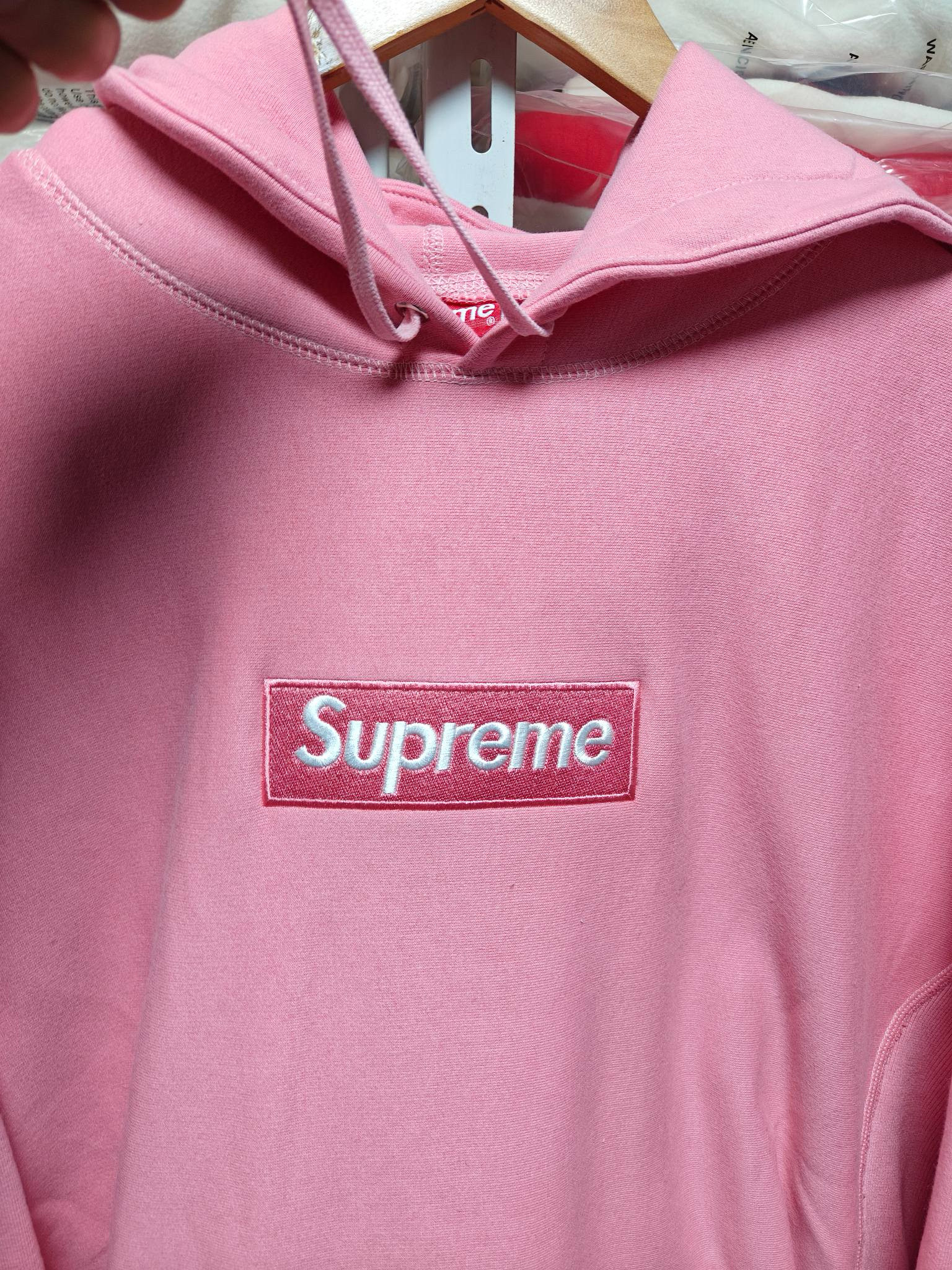 八色 Supreme 24  box logo 经典刺绣 连帽  卫衣 纯色 男女同款 SUP-FW24-275