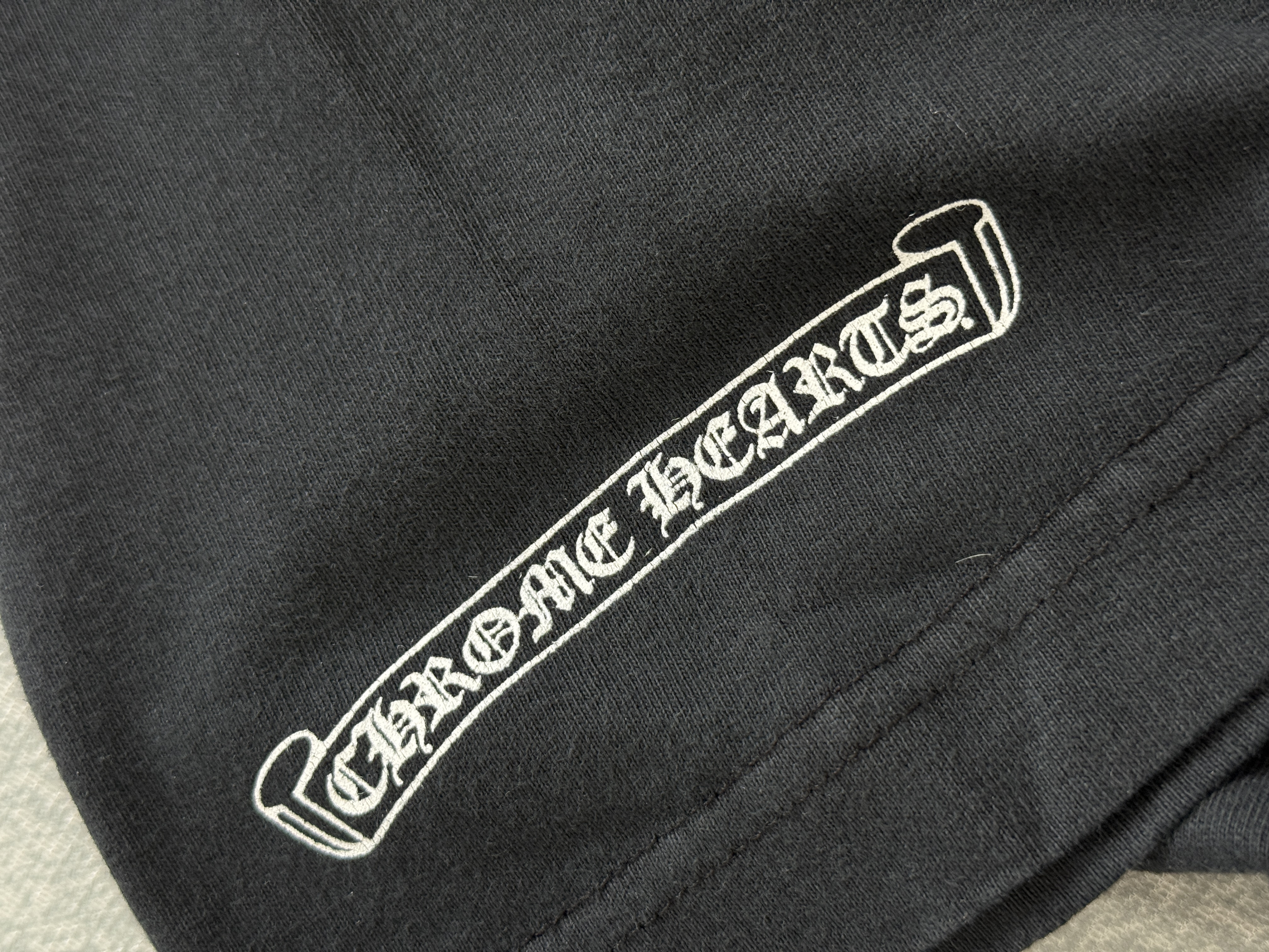 Chrome Hearts CH soap AND克罗心 后背黄色荧光梵文圆领短袖 T恤 白色 黑色 A0 