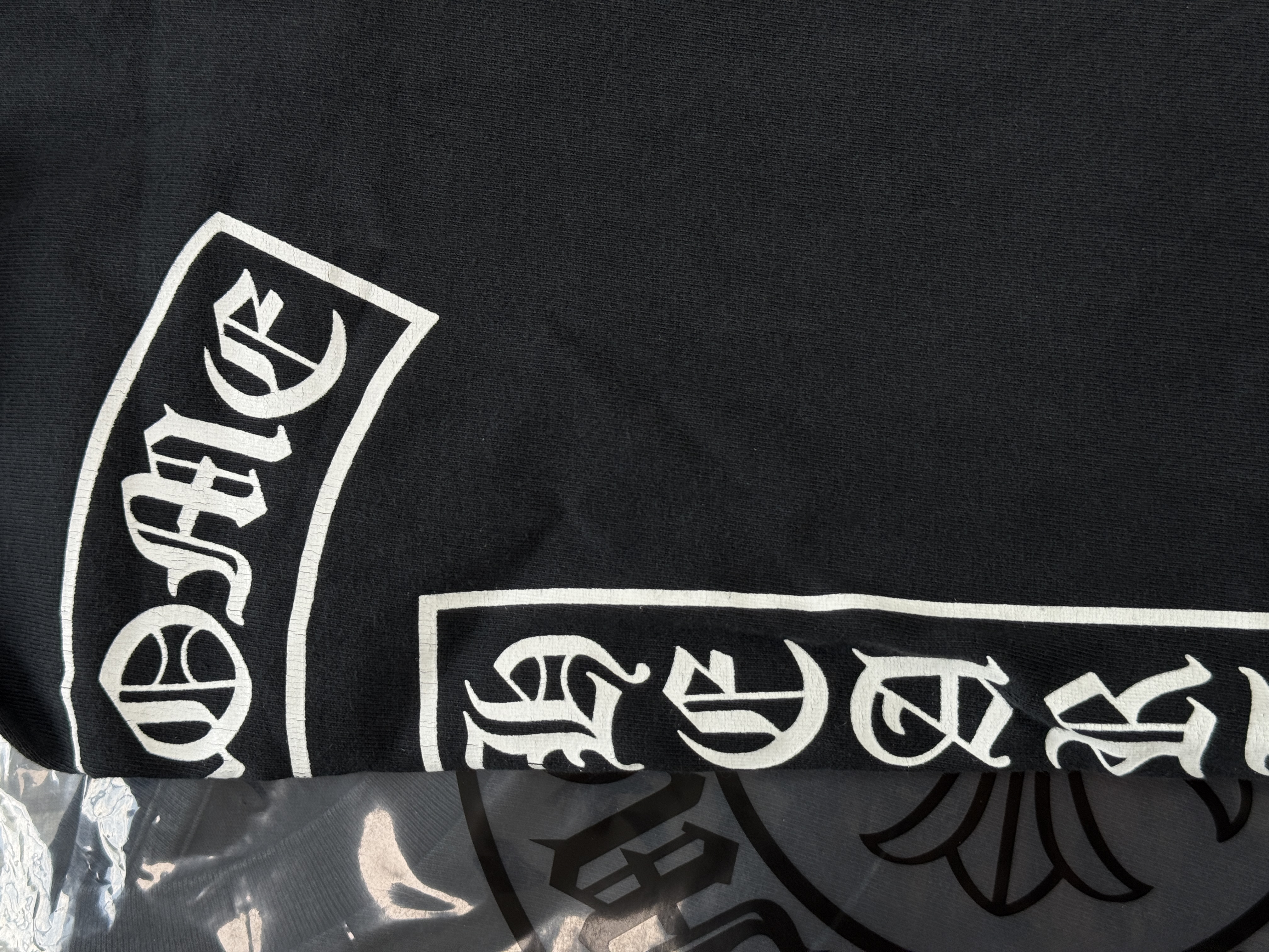 Chrome Hearts CH soap AND克罗心 后背黄色荧光梵文圆领短袖 T恤 白色 黑色 A0 