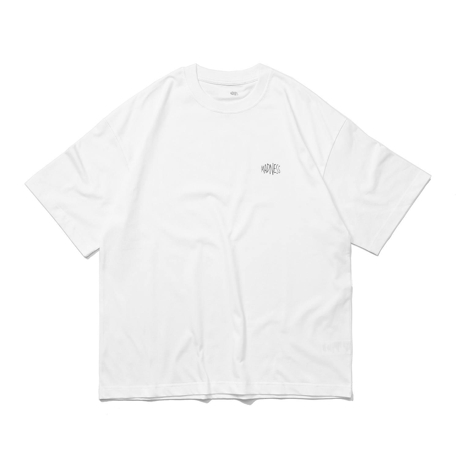 79#MADNESS 胸前字母logo印花T恤 短袖 男女同款 白色
