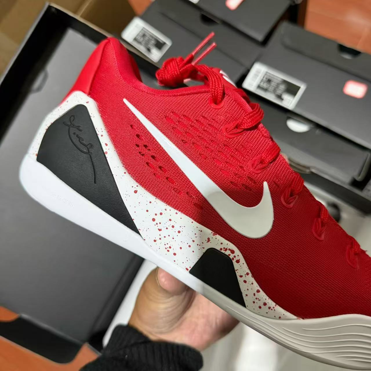 GX  KOBE 9  Elite Low TB 低筒 篮球鞋 实战鞋 球鞋 男鞋 波鞋 紅白色  IH1401-600