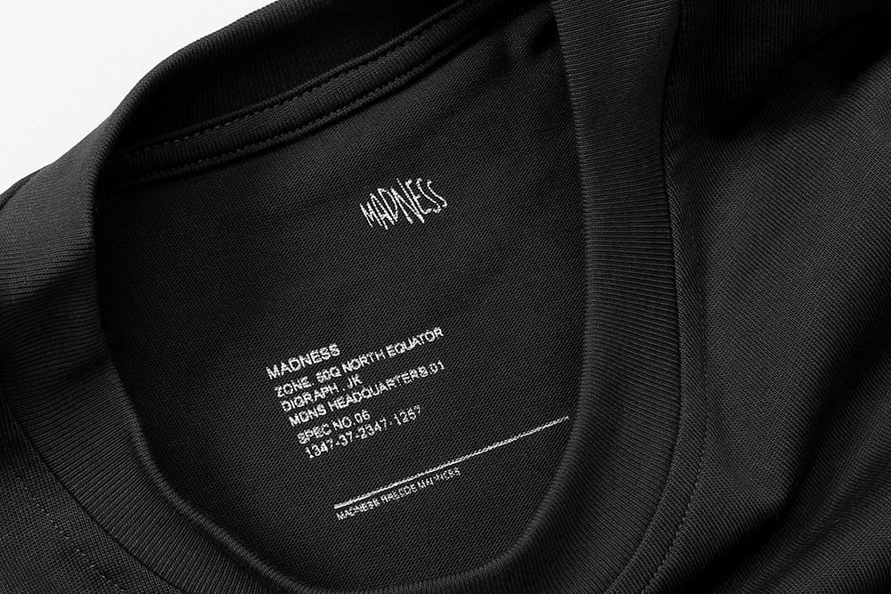 80#MADNESS 胸前字母logo印花T恤 短袖 男女同款 黑色