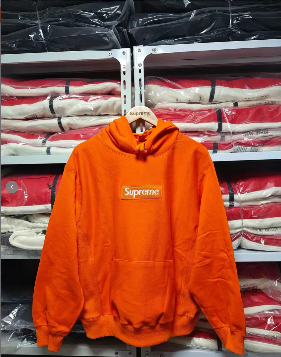 八色 Supreme 24  box logo 经典刺绣 连帽  卫衣 纯色 男女同款 SUP-FW24-275