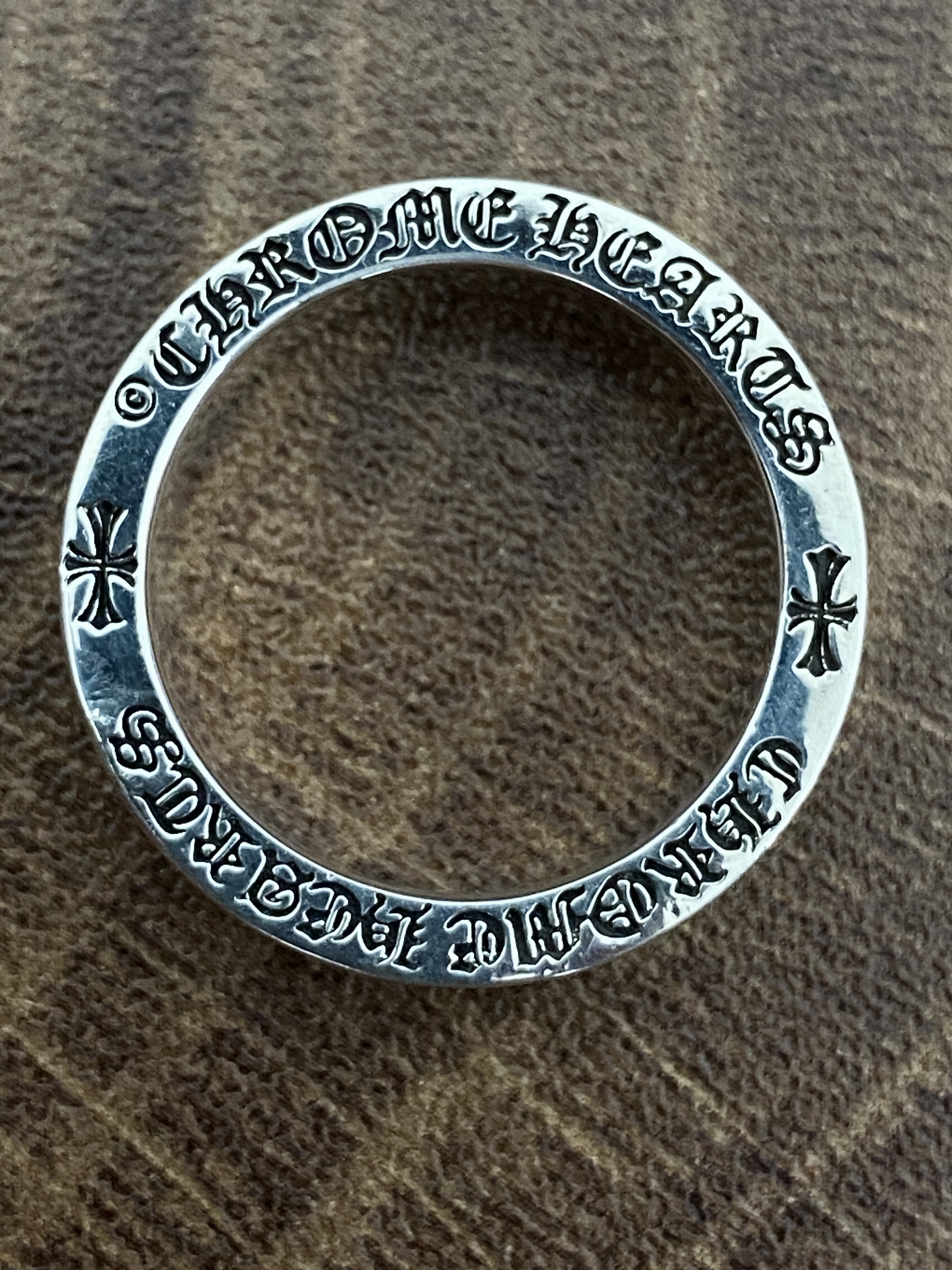 【正确版】Chrome Hearts  CH 克罗心 925银 永恒真爱 戒指 6MM 经典款 男女同款情侣对戒 