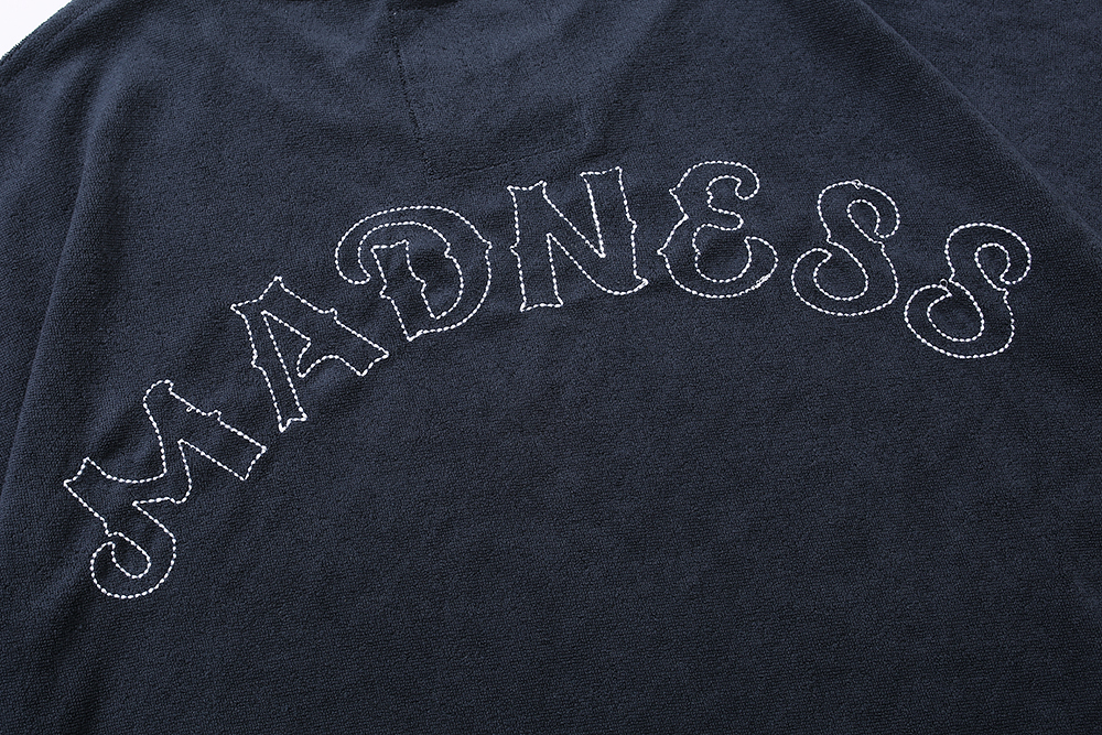 78#MADNESS 刺绣字母logo印花T恤 短袖 男女同款 藏蓝色 灰色