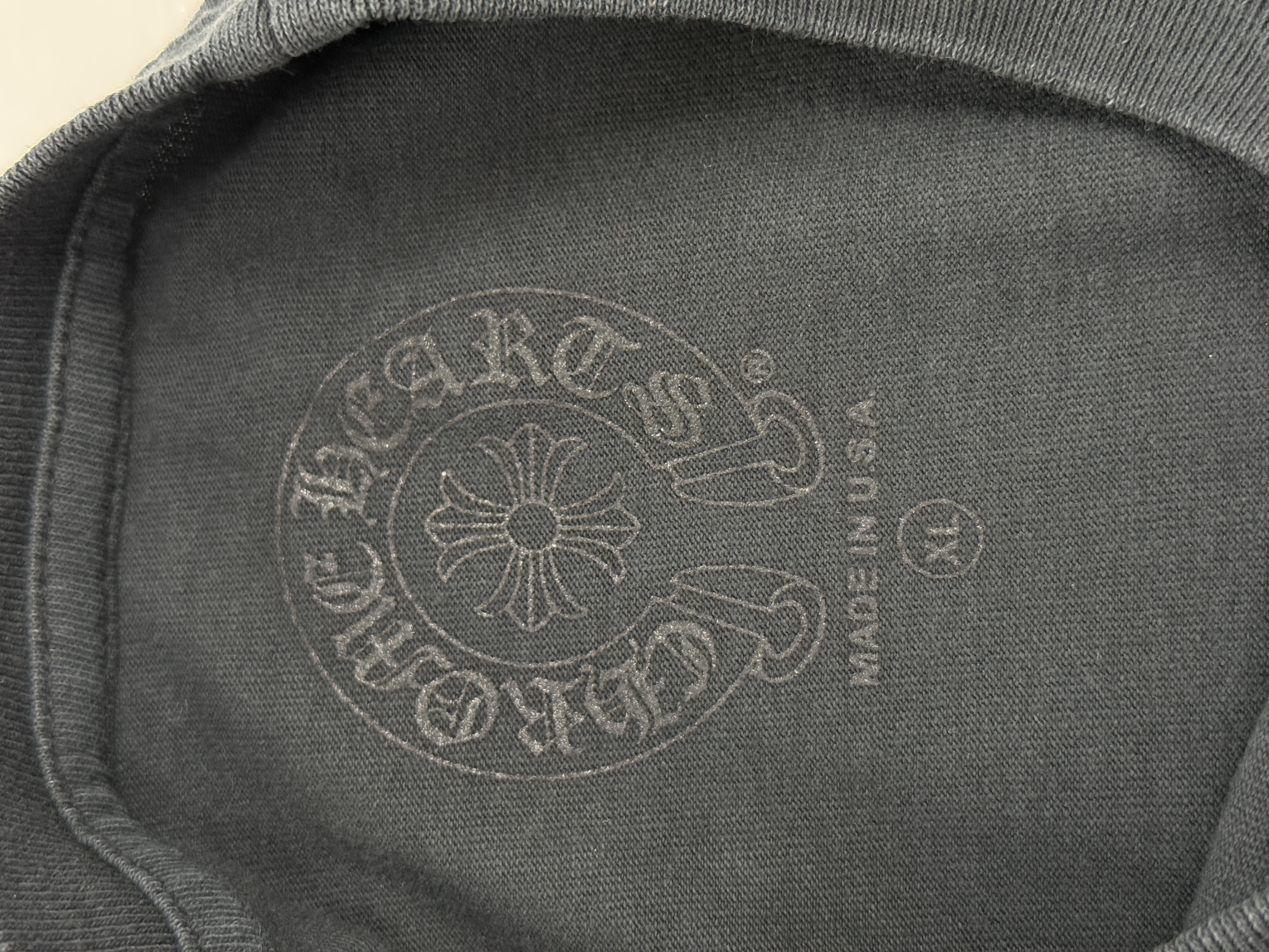 Chrome Hearts CH soap AND克罗心 后背黄色荧光梵文圆领短袖 T恤 白色 黑色 A0 