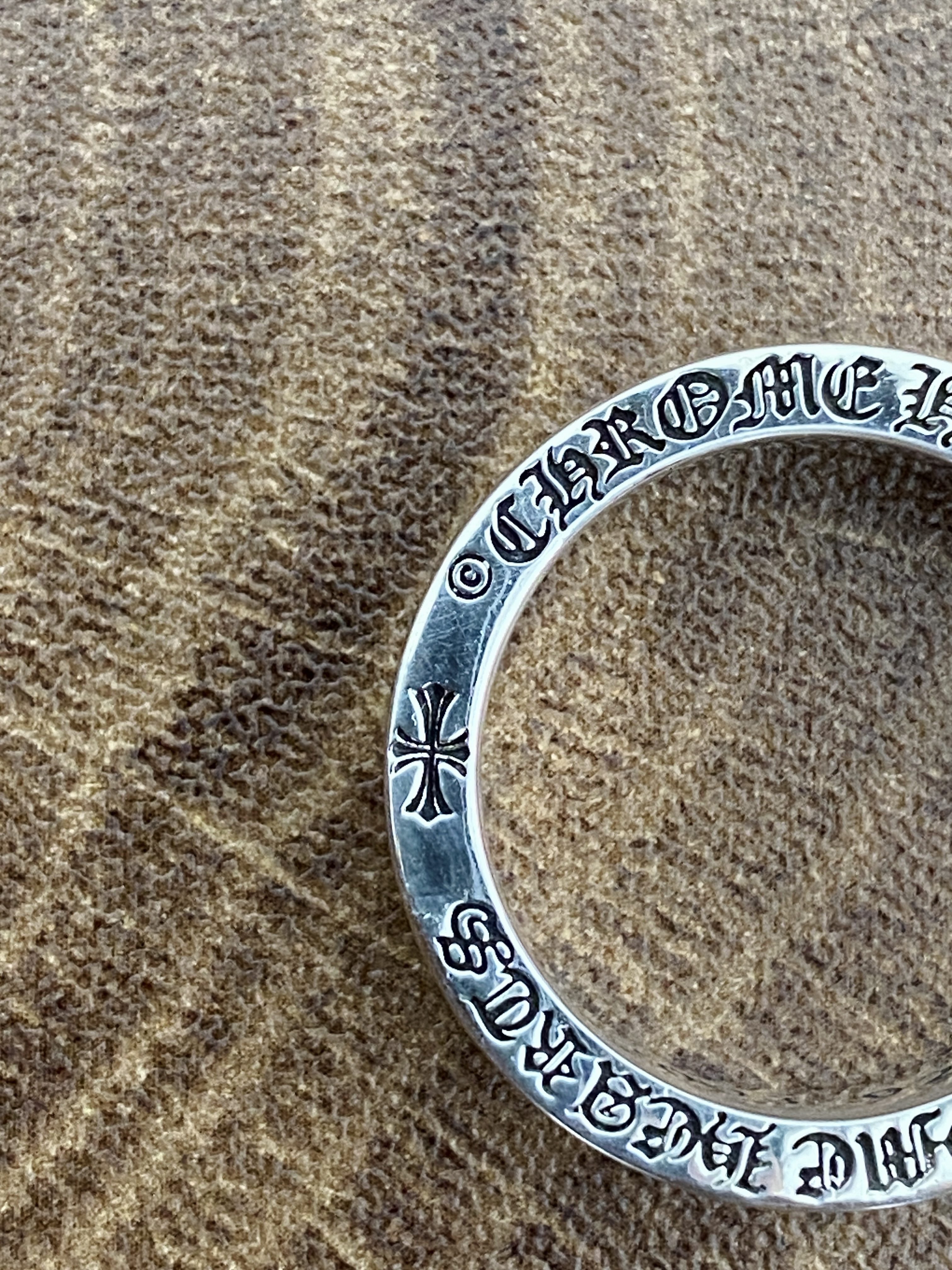 【正确版】Chrome Hearts  CH 克罗心 925银 永恒真爱 戒指 6MM 经典款 男女同款情侣对戒 