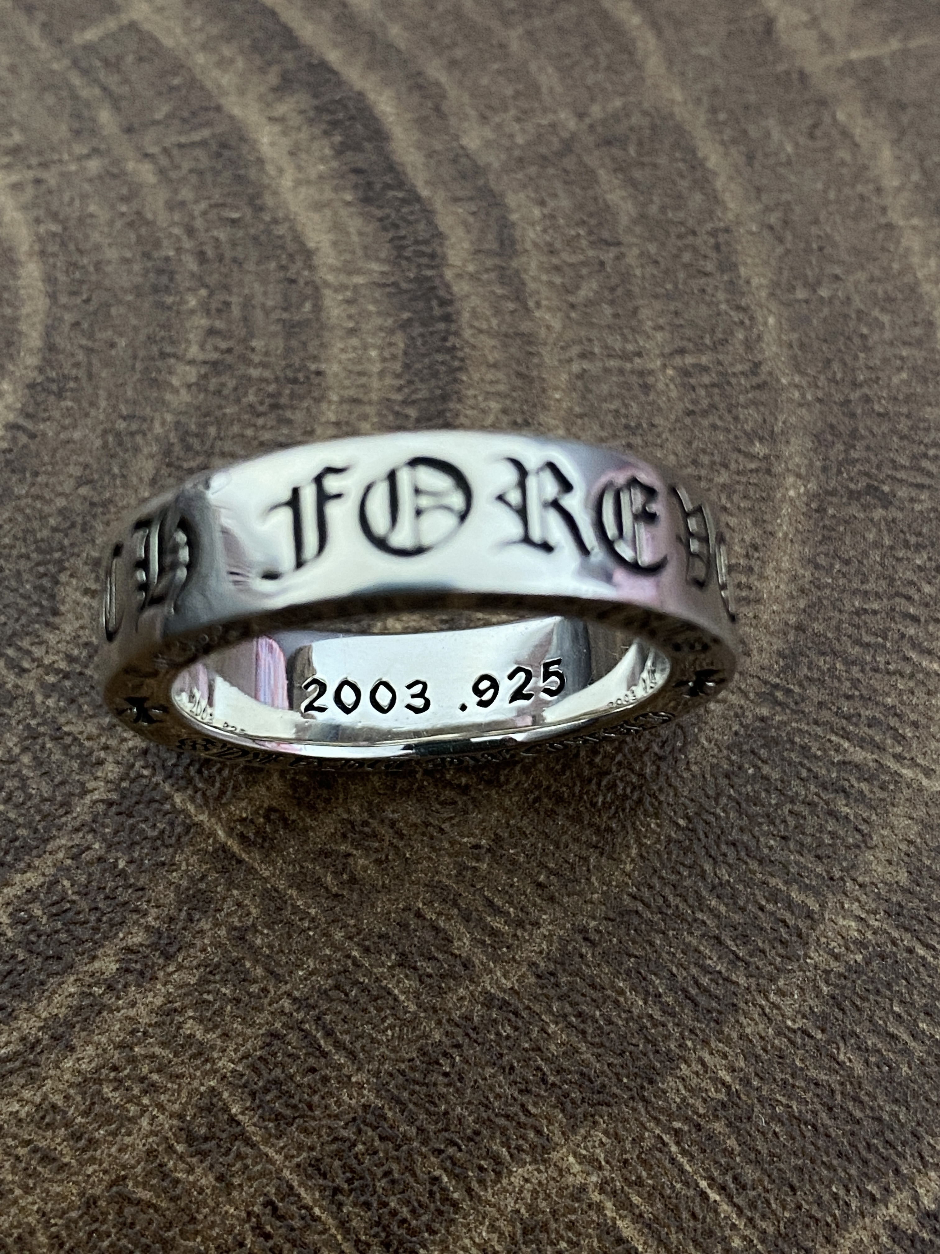 【正确版】Chrome Hearts  CH 克罗心 925银 永恒真爱 戒指 6MM 经典款 男女同款情侣对戒 