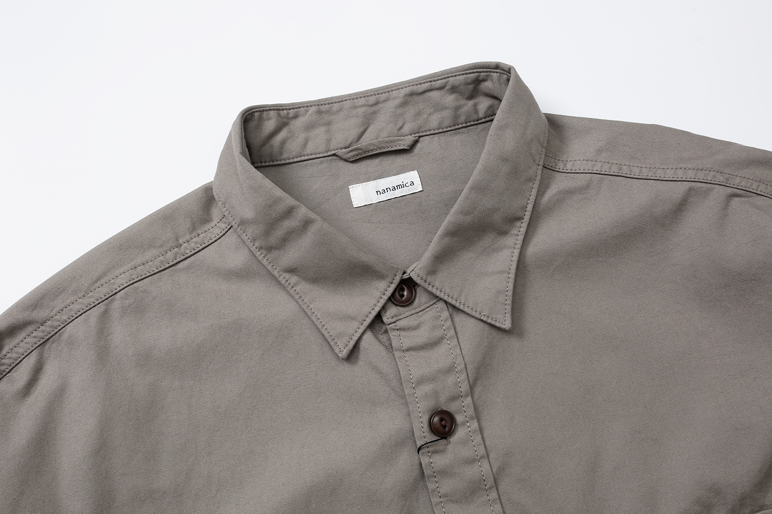 604#MADNESS 纯色单排扣衬衫 外套 长袖 秋冬季 休闲 卡其色