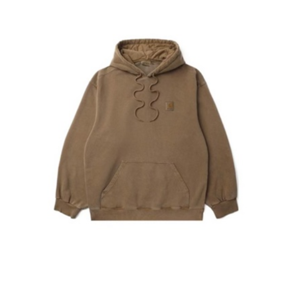 Carhartt 卡哈特 WIP SS24 Hooded Nelson Sweat 袋鼠囗袋方形标签套头长袖卫衣 保暖 男女同款 I029963-98-GD