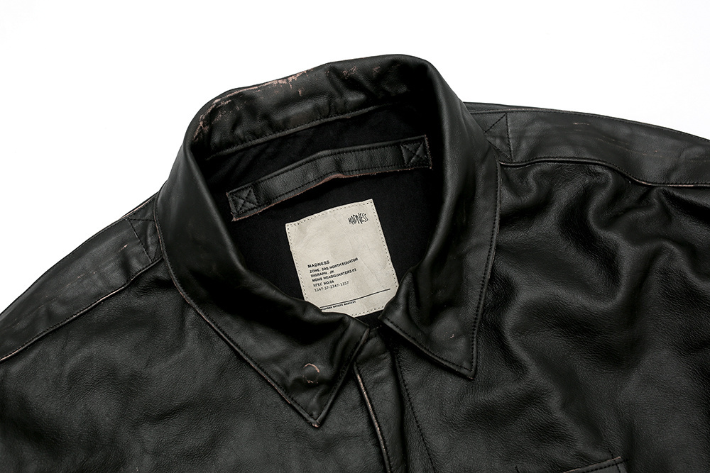 MADNESS LEATHER JACKET 十周年联名 皮衣 夹克 外套 长袖  黑色 （定制商品 下单不退不换）