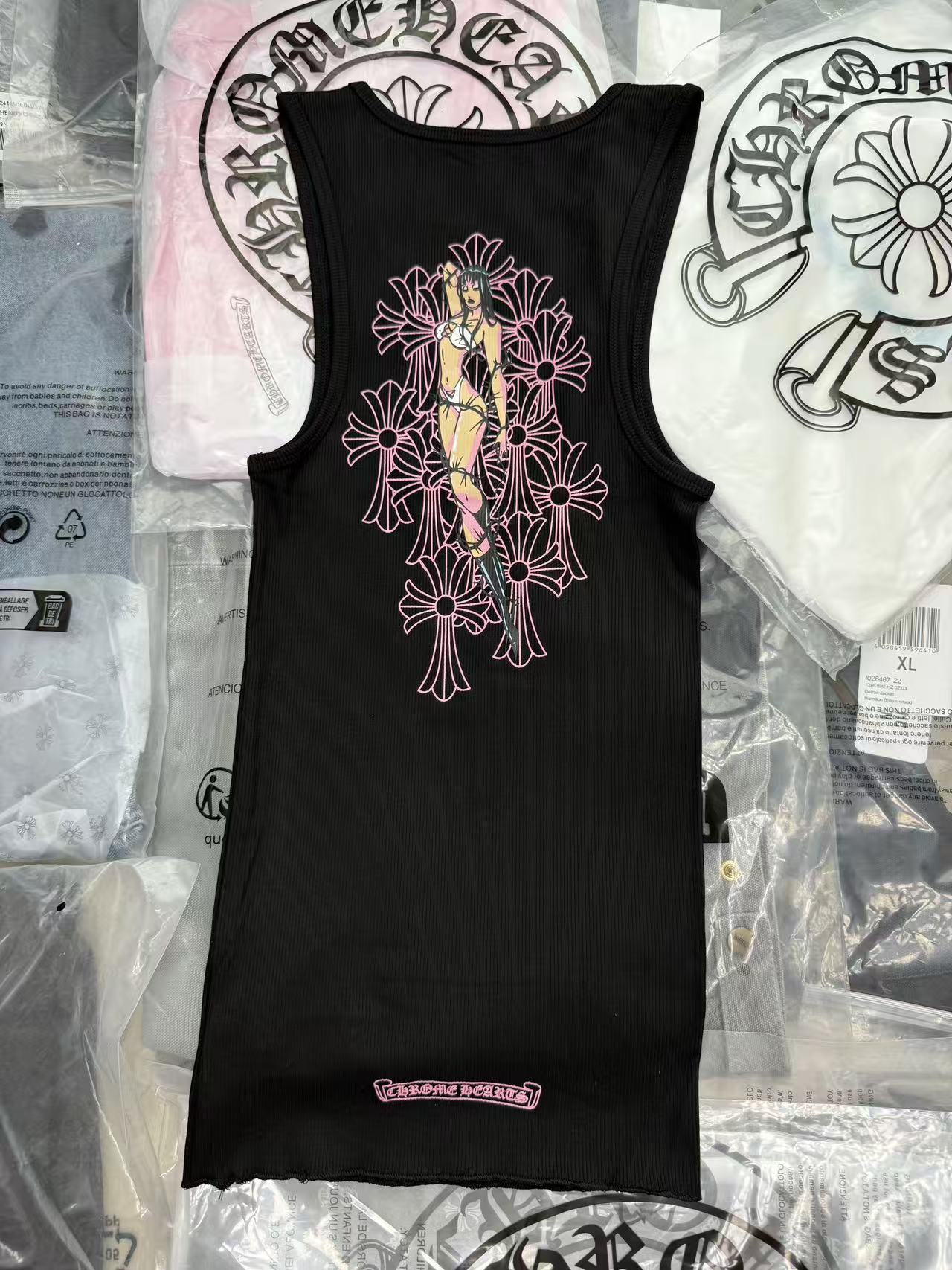 Chrome Hearts 克罗心 舞女  印花背心连衣裙 女款 黑色 A2