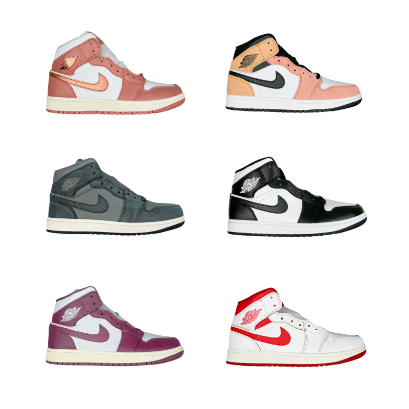 Air Jordan1 Mid Top factory in Putian, Fujian. Real shot. Counterfeit basketball shoes