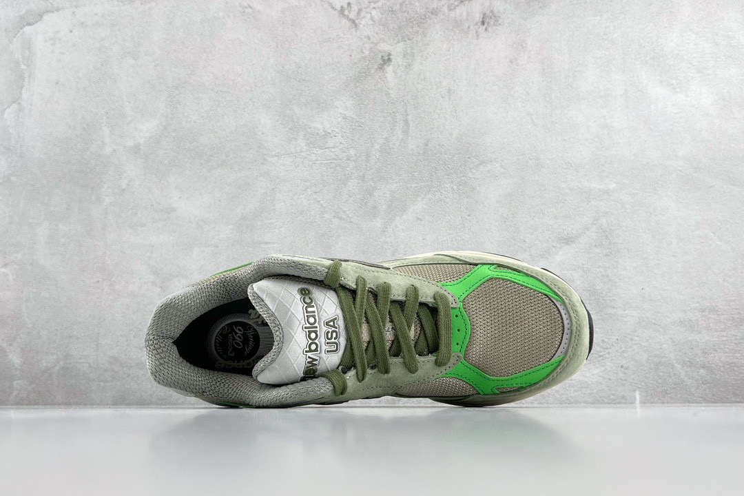  新版 Patta New Balance 990 V3 浅橄榄绿  低筒 复古跑鞋 休闲鞋 板鞋 运动鞋 男鞋 女鞋 M990PP3