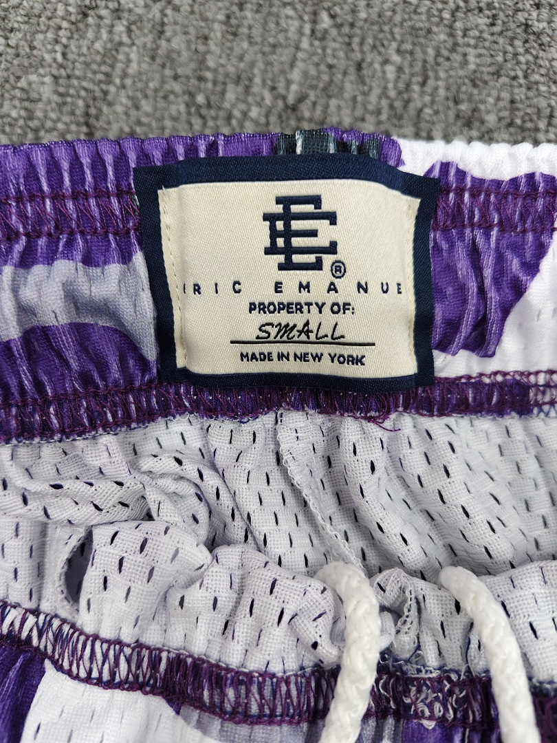 原标版 Eric Emanuel EE  美式復古重磅網眼 籃球 短褲 紫色