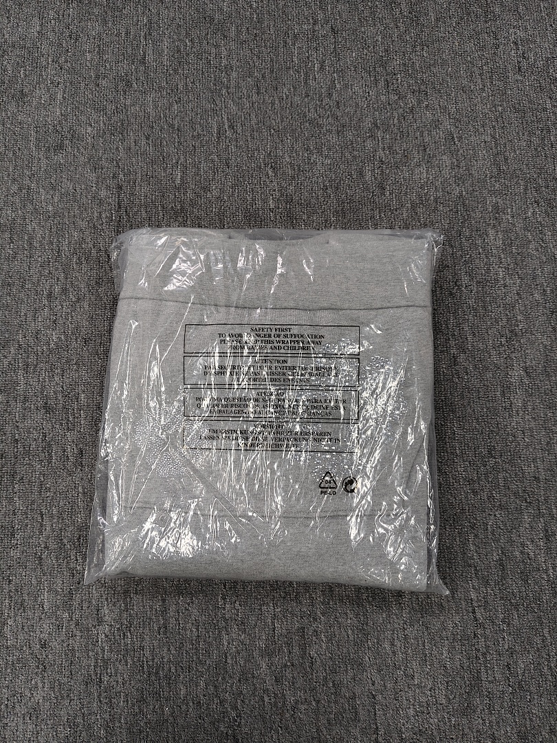 Denim Tears DT 木棉花 花环 图案 发泡  连帽卫衣 灰色水钻-B0