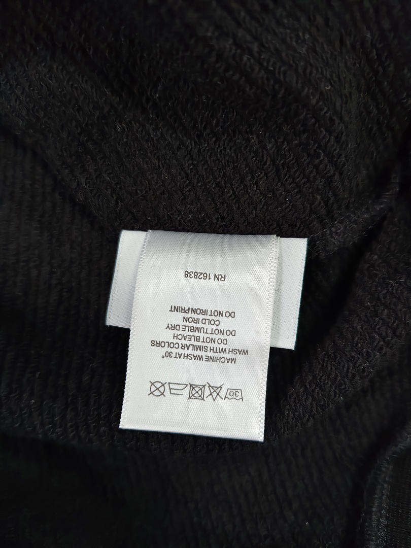 Denim Tears DT 木棉花 花环 图案 发泡  连帽卫衣 黑色水钻-B0