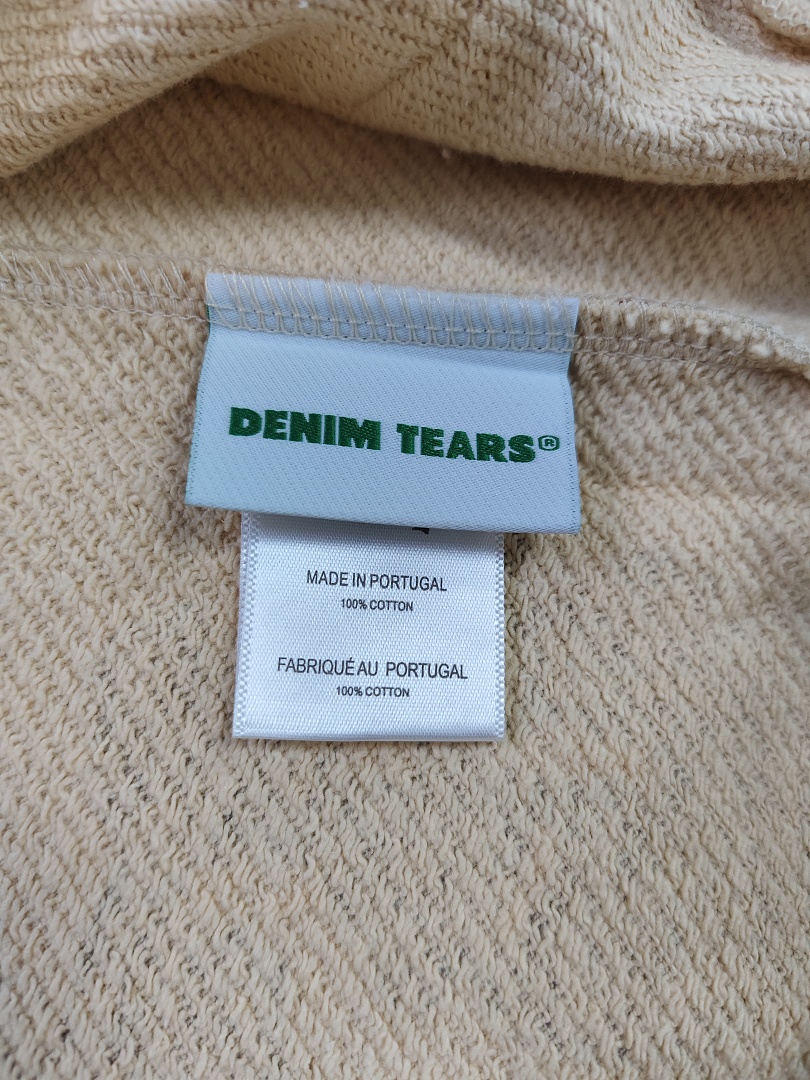 Denim Tears DT 木棉花 花环 图案 发泡印花  拉链 外套  迷彩浅棕色-B0