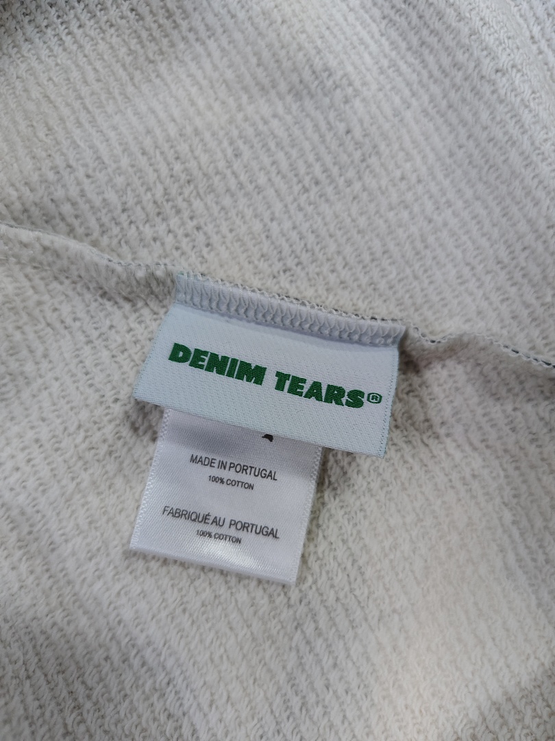 Denim Tears DT 木棉花 花环 图案 发泡印花  拉链 外套  迷彩灰白黑-B0
