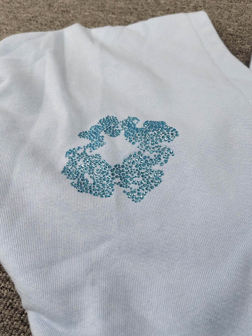 Denim Tears DT 木棉花 花环 图案 发泡  连帽卫衣 天蓝色 蓝钻-B0