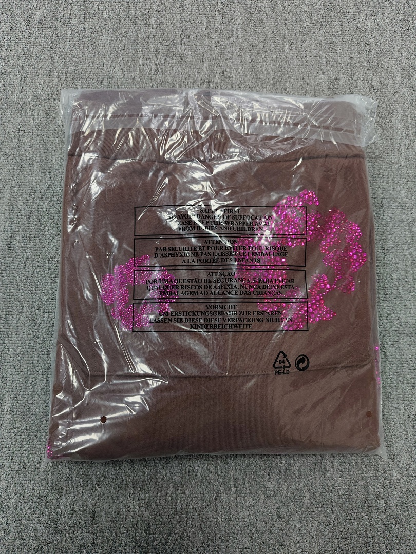 Denim Tears DT 木棉花 花环 图案 发泡  连帽卫衣 棕色 红钻-B0