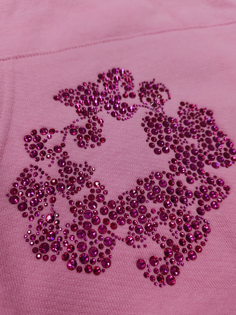 Denim Tears DT 木棉花 花环 图案 发泡  连帽卫衣 粉色 红钻-B0