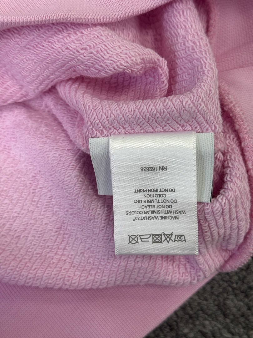 Denim Tears DT 木棉花 花环 图案 发泡  连帽卫衣  粉色 粉钻-B0