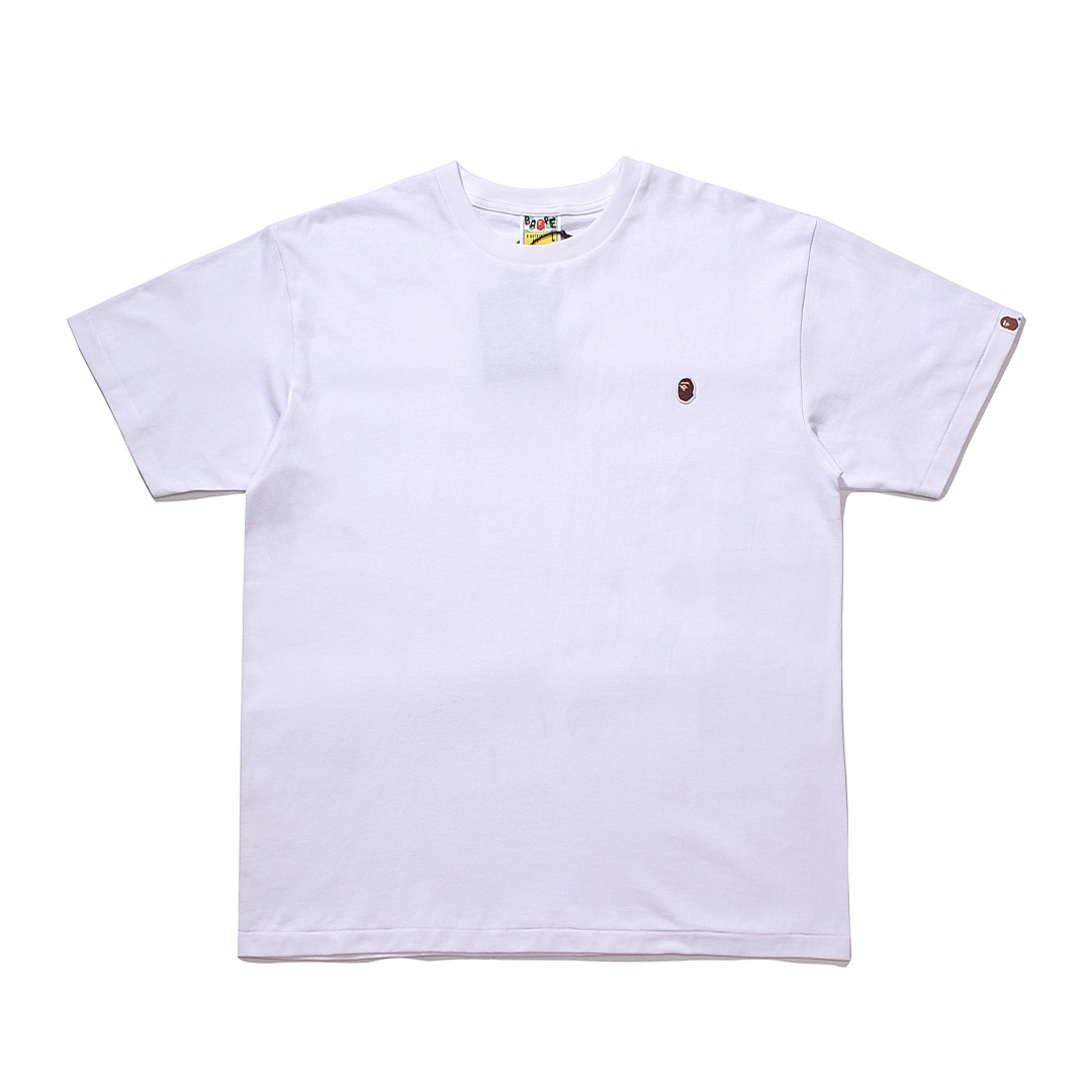 A BATHING APEA Bape   猿人字母印花宽松圆领 短袖 T恤   小logo
