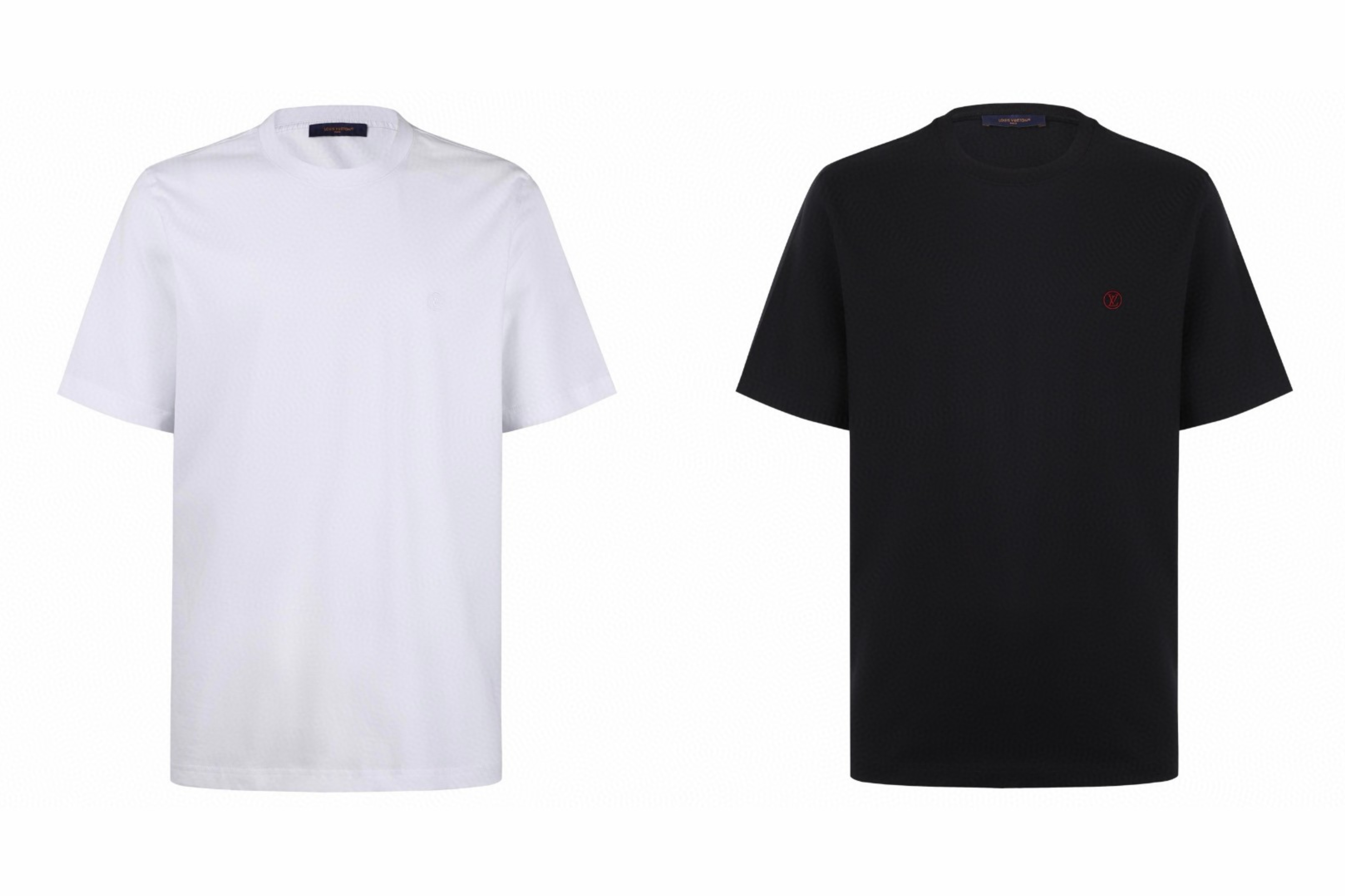 LOUIS VUITTON 路易威登 LV 经典徽标刺绣圆领T恤 短袖 白色 黑色 A0 1A1SA5