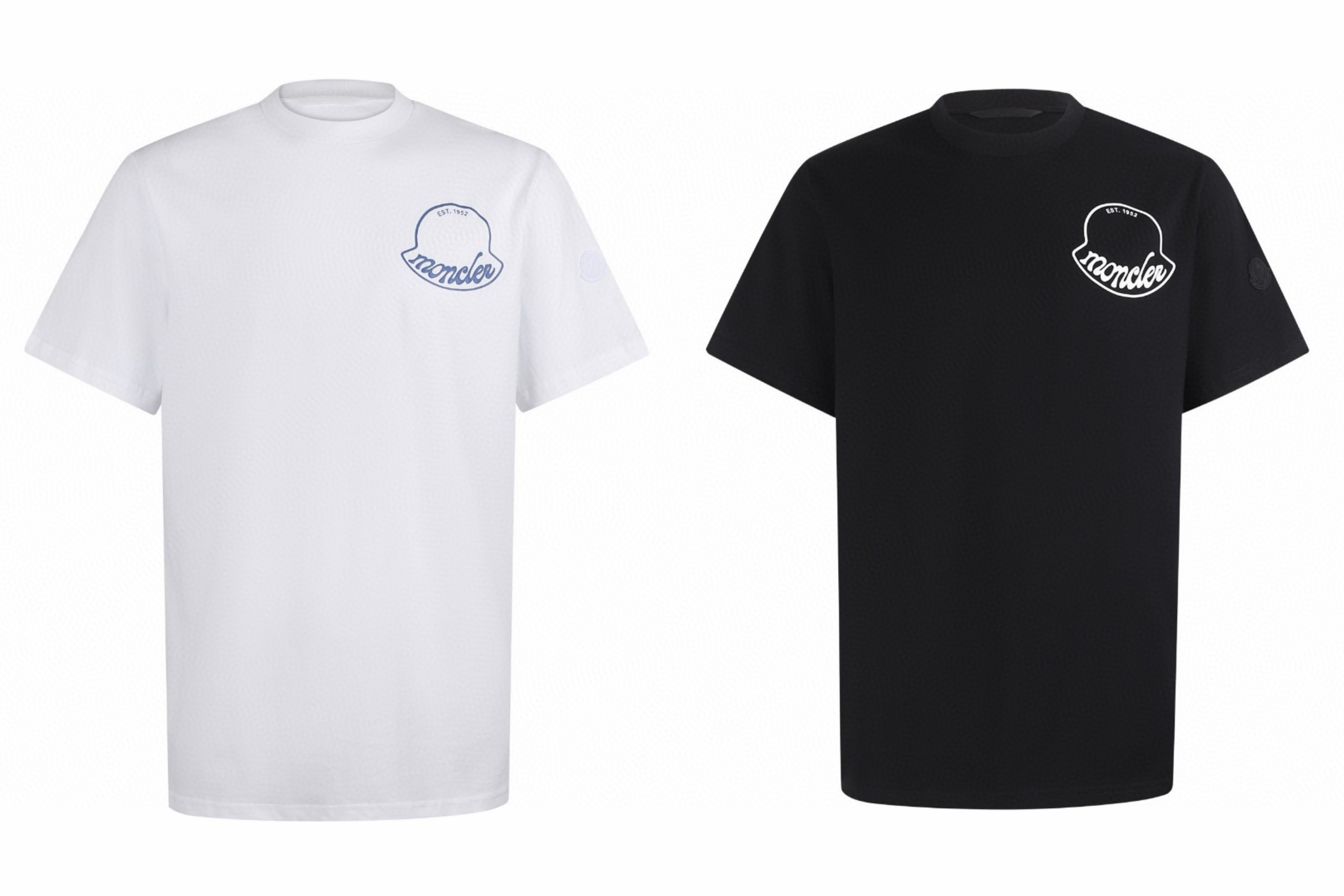 Moncler 蒙口 发泡标识印花 圆领短袖 T恤 夏季 白色 黑色 A0 K20918C0001389AJS00A