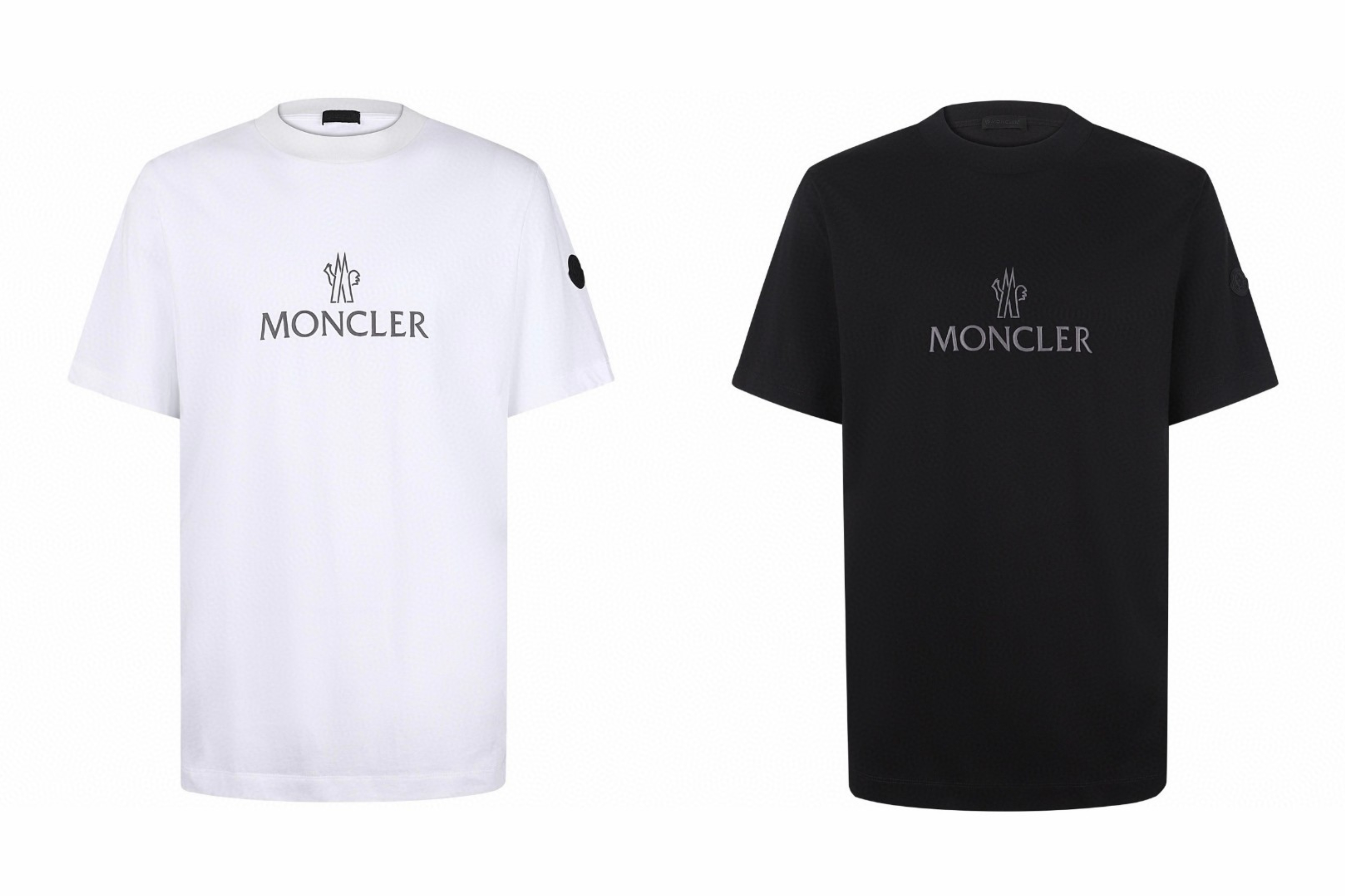 Moncler 蒙口 发泡标识印花 圆领短袖 T恤 夏季 白色 黑色 A0 K10918C00024829H8001