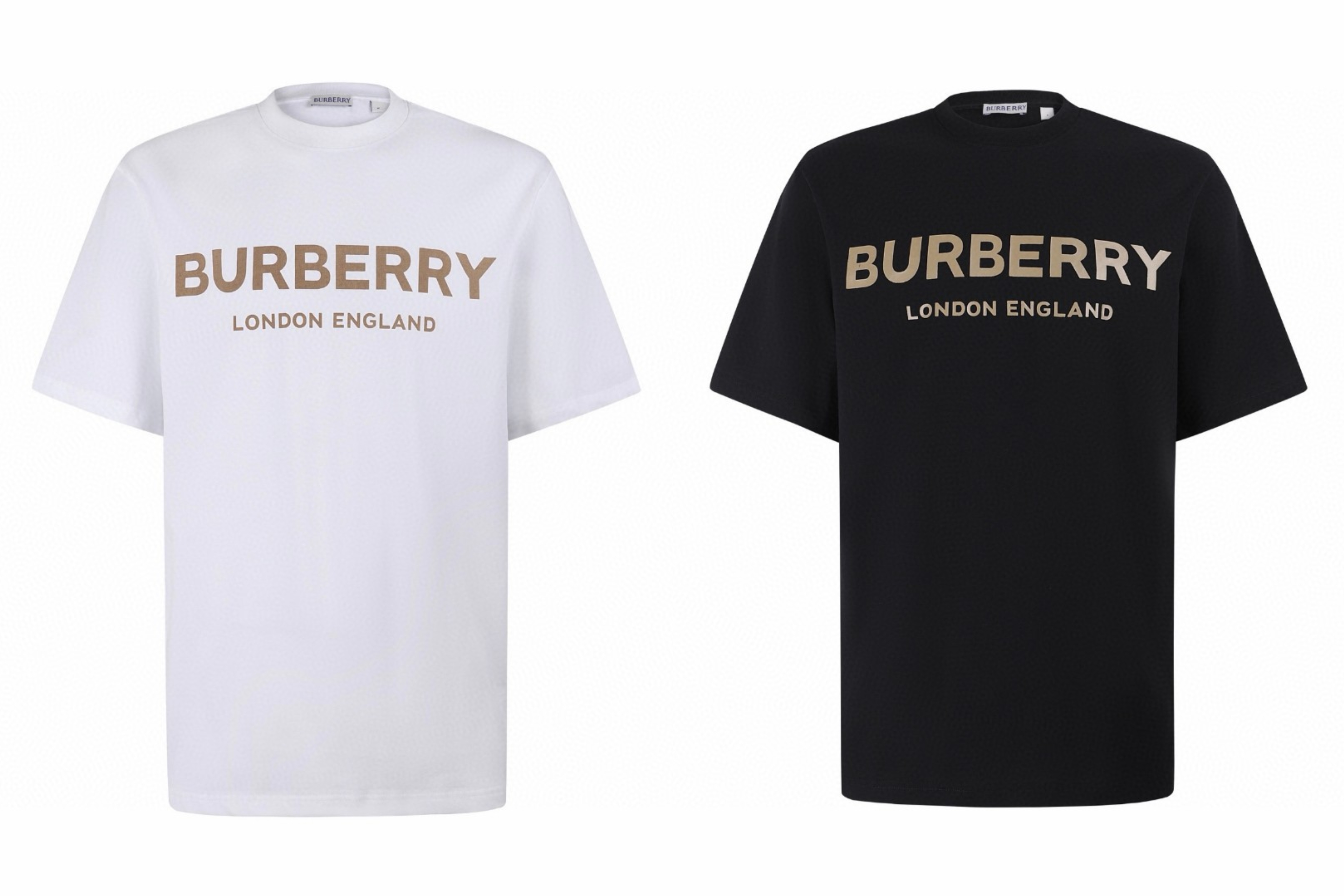 Burberry 巴宝莉字母印花圆领短袖 T恤 夏季 白色 黑色 A0 81042341