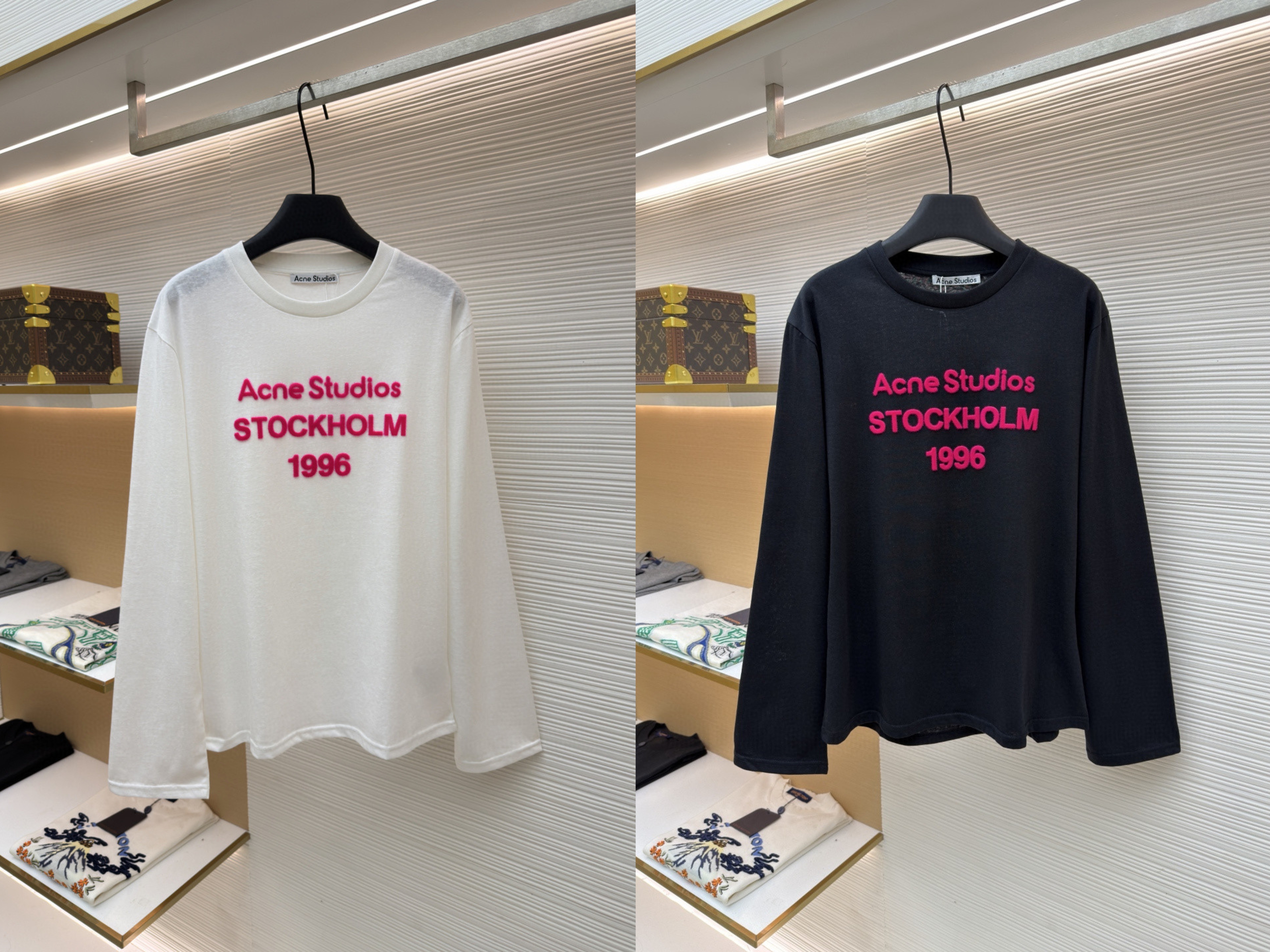 Acne Studios 新春限定圆领T恤 打底衫 长袖 白色 黑色 A5 CL0460-AEG