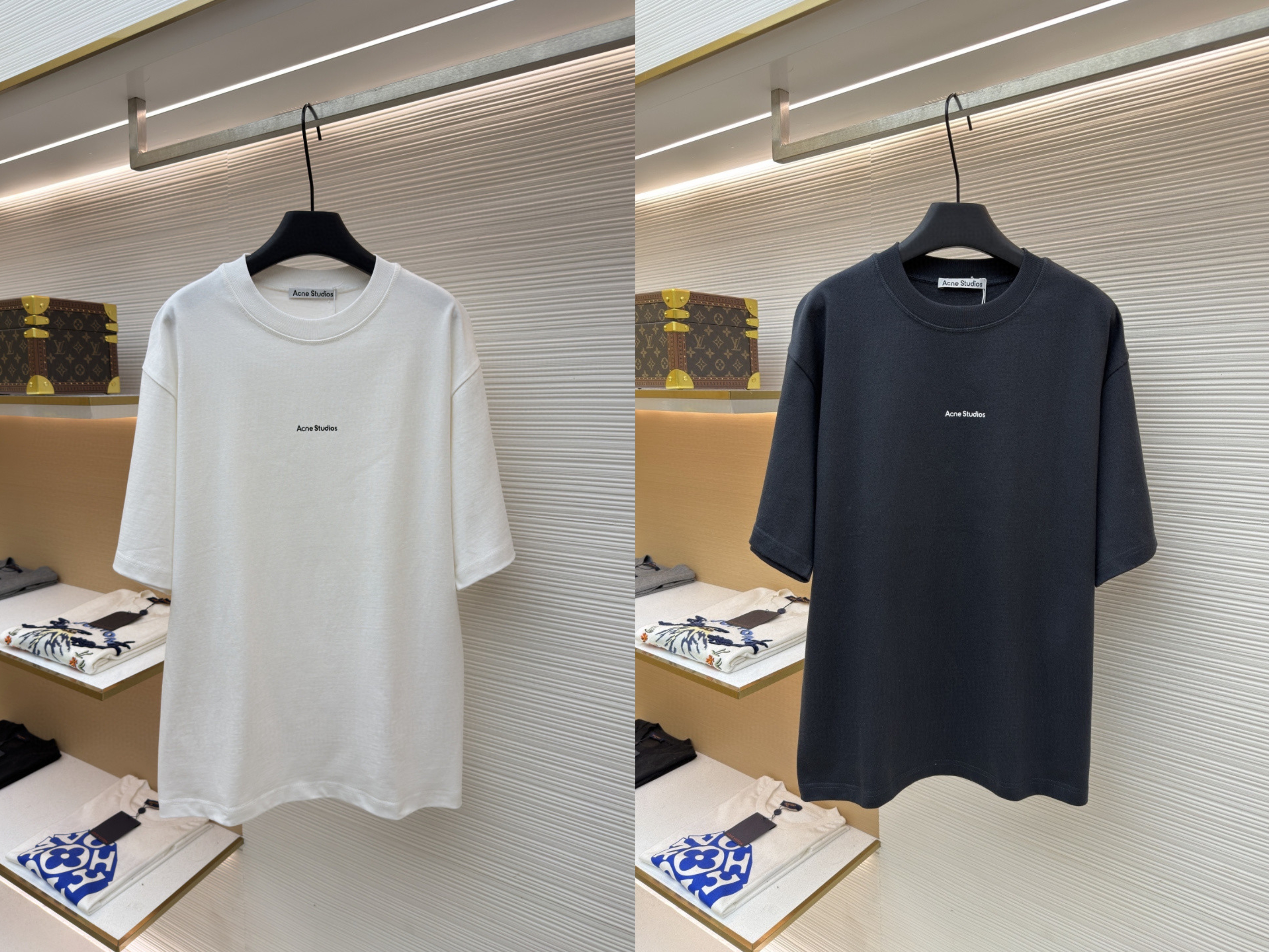 Acne Studios 胸前印章徽标圆领T恤 短袖 白色 黑色 A0 BL0278-183