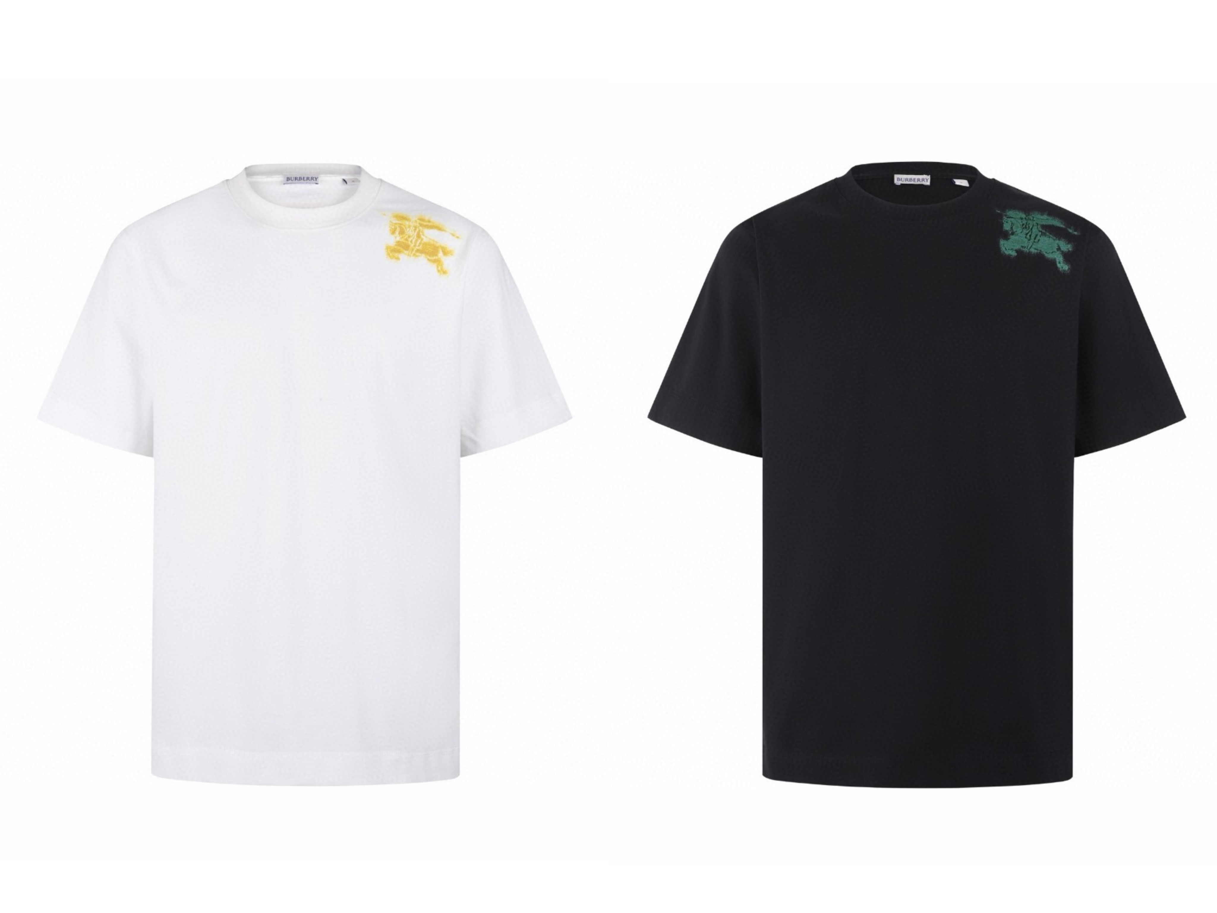 Burberry 巴宝莉 肩膀战马涂鸦骑士印花圆领Tee 短袖 T恤 白色 黑色 A0 80904331