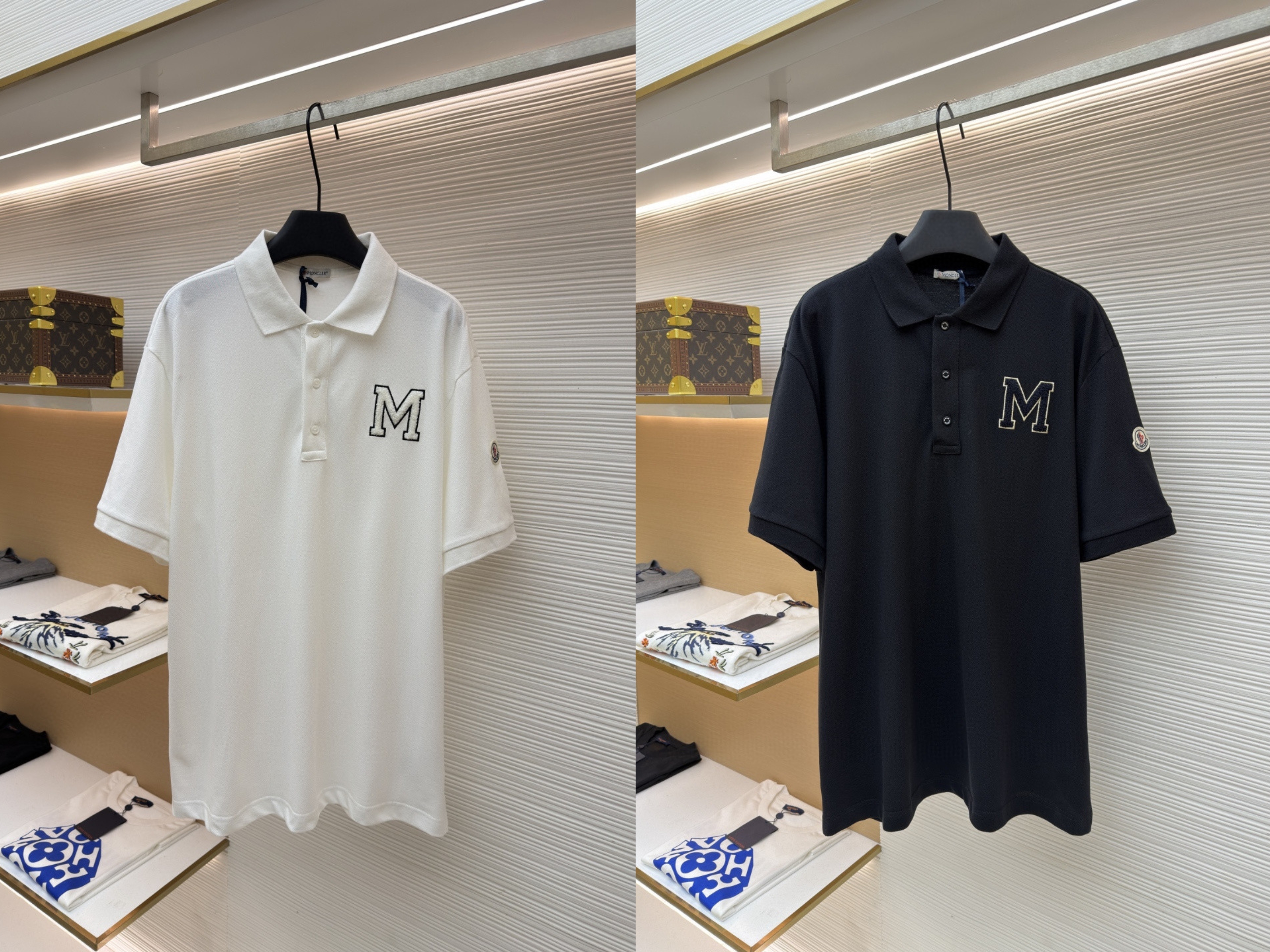 Moncler 蒙口 毛巾绣Polo衫 短袖 T恤 夏季 白色 黑色 A0 K20918A0000289A16050