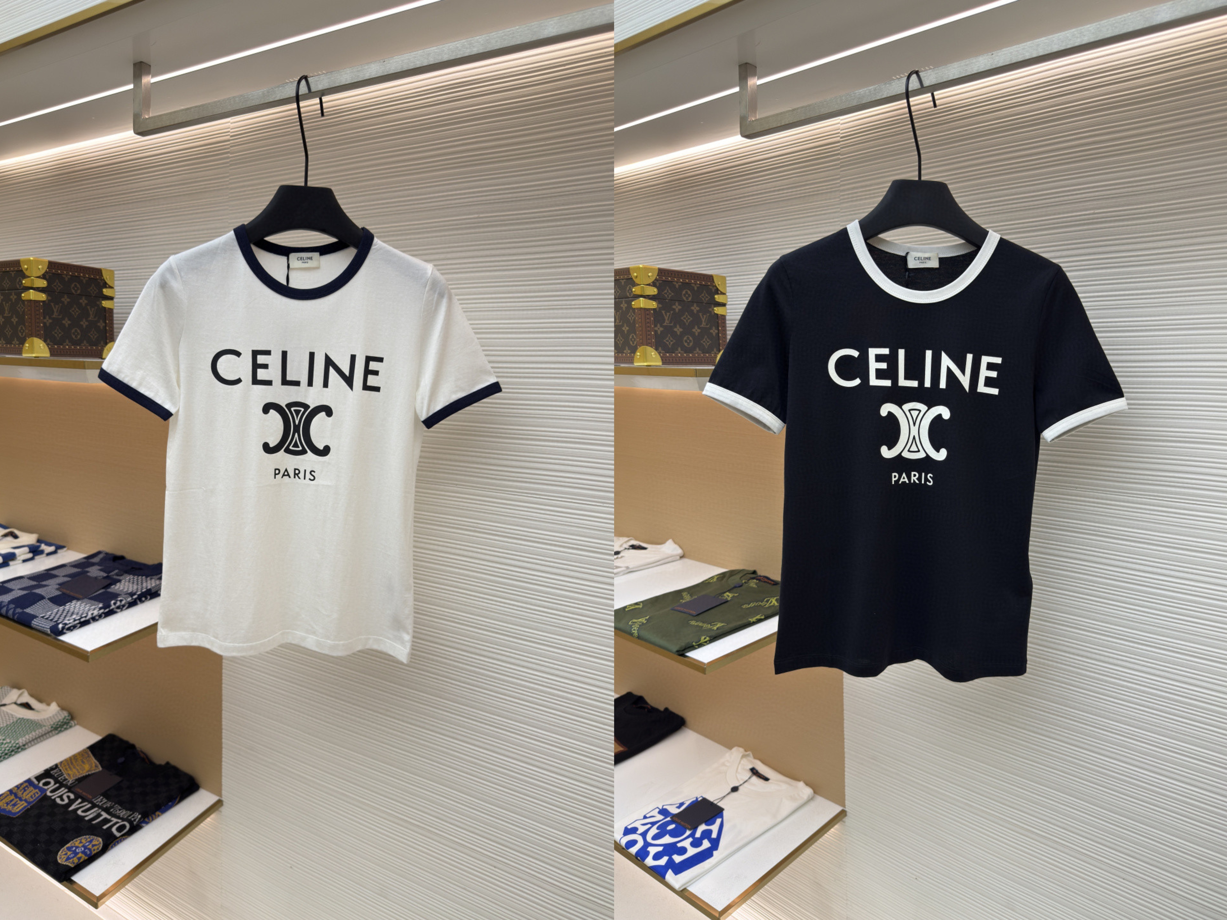 CELINE 赛琳 字母印花圆领短袖 T恤 夏款 女款 黑色 白色 A0 2X872501F-01NB