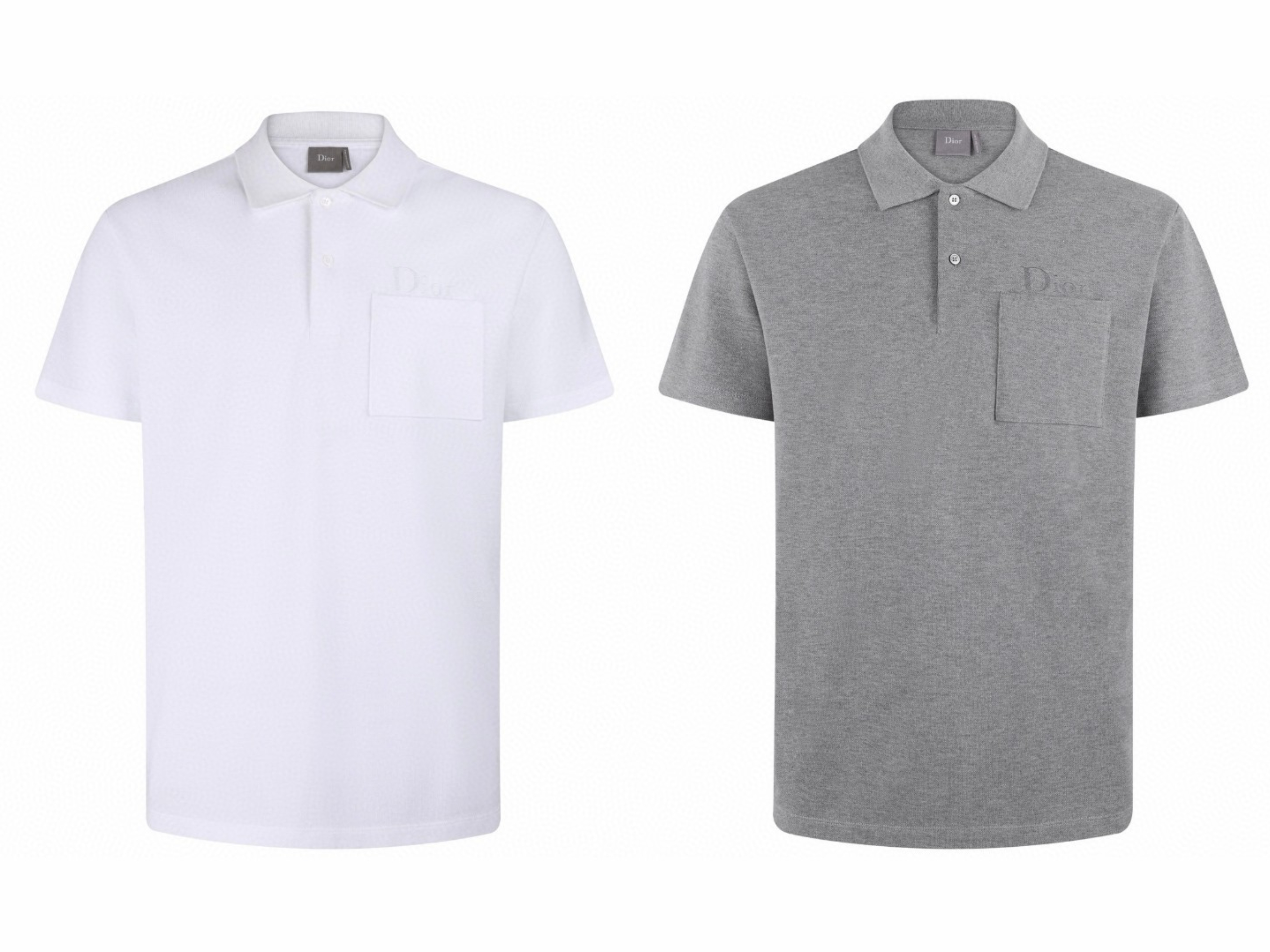 DIOR 迪奥 棉质珠地刺绣polo衫 T恤 短袖 夏季 白色 灰色 A2 683J820A3040-C080